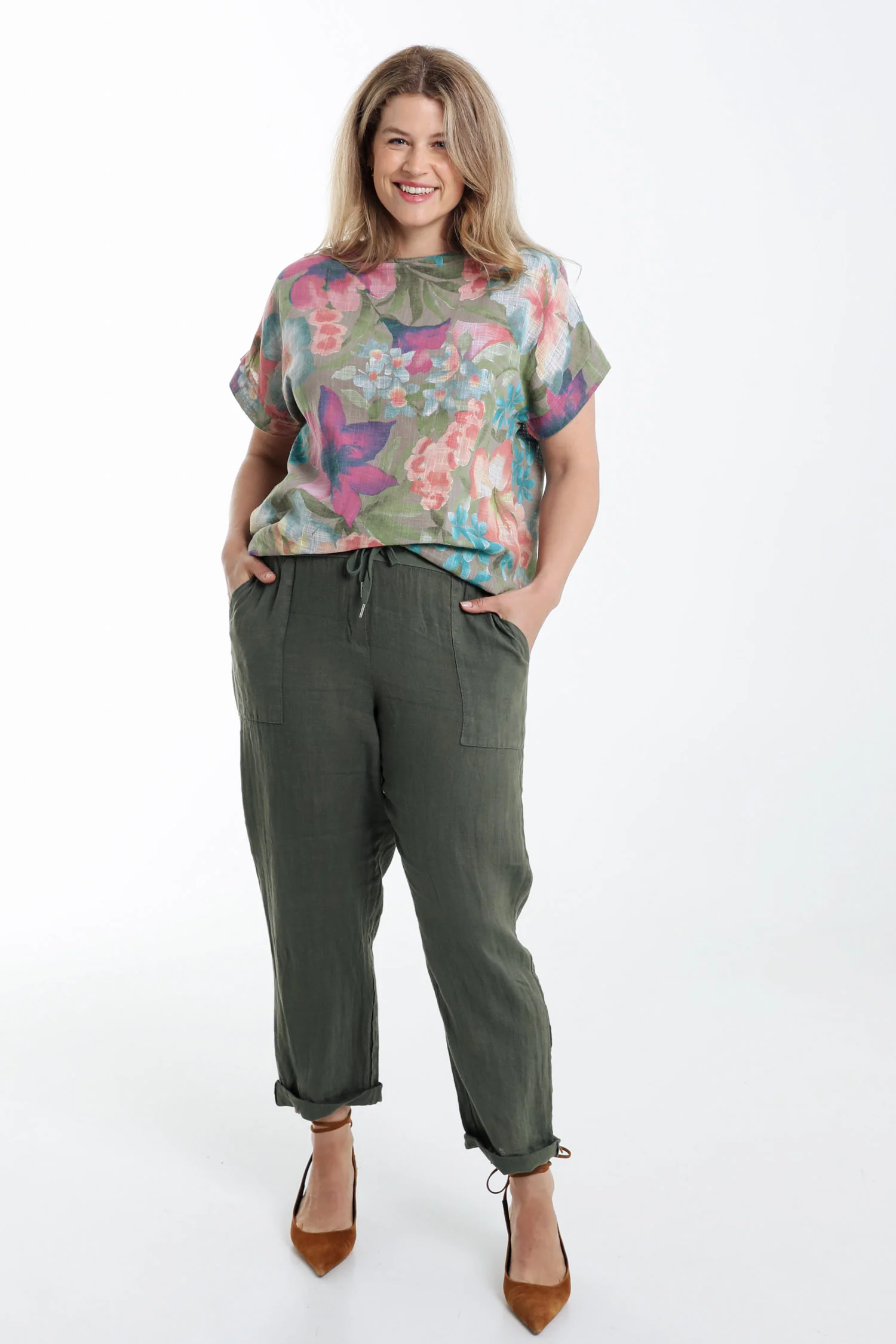 Effen linnen 7/8 broek - Image 19