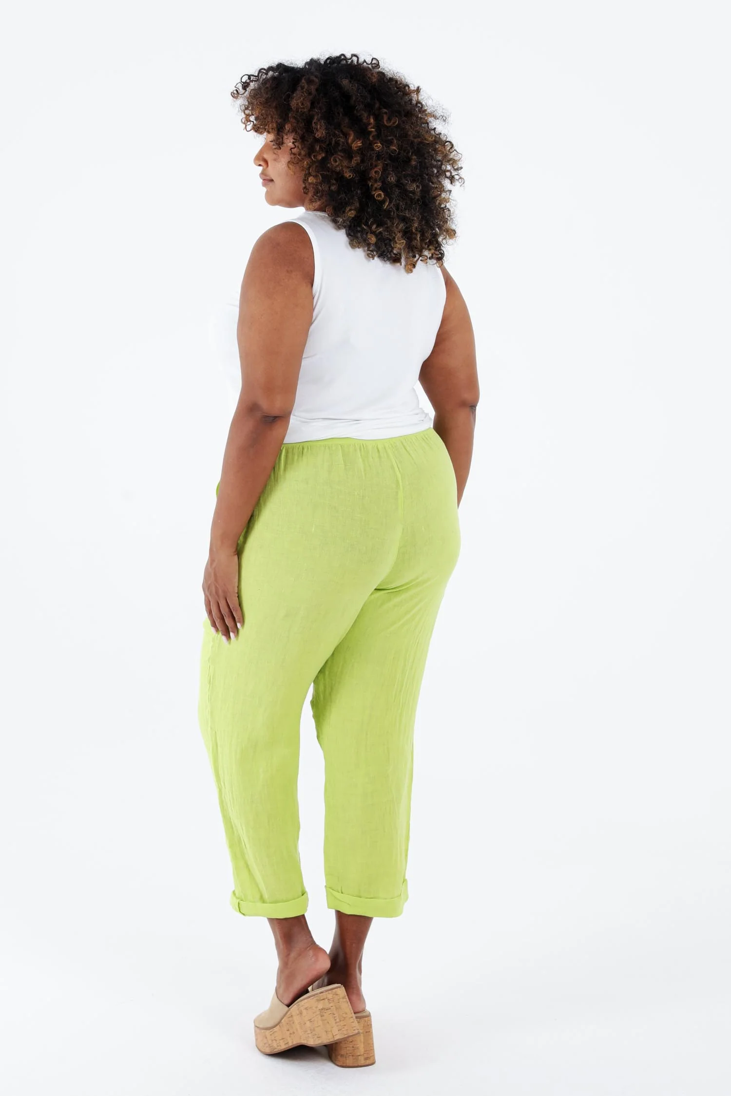 Effen linnen 7/8 broek - Image 2