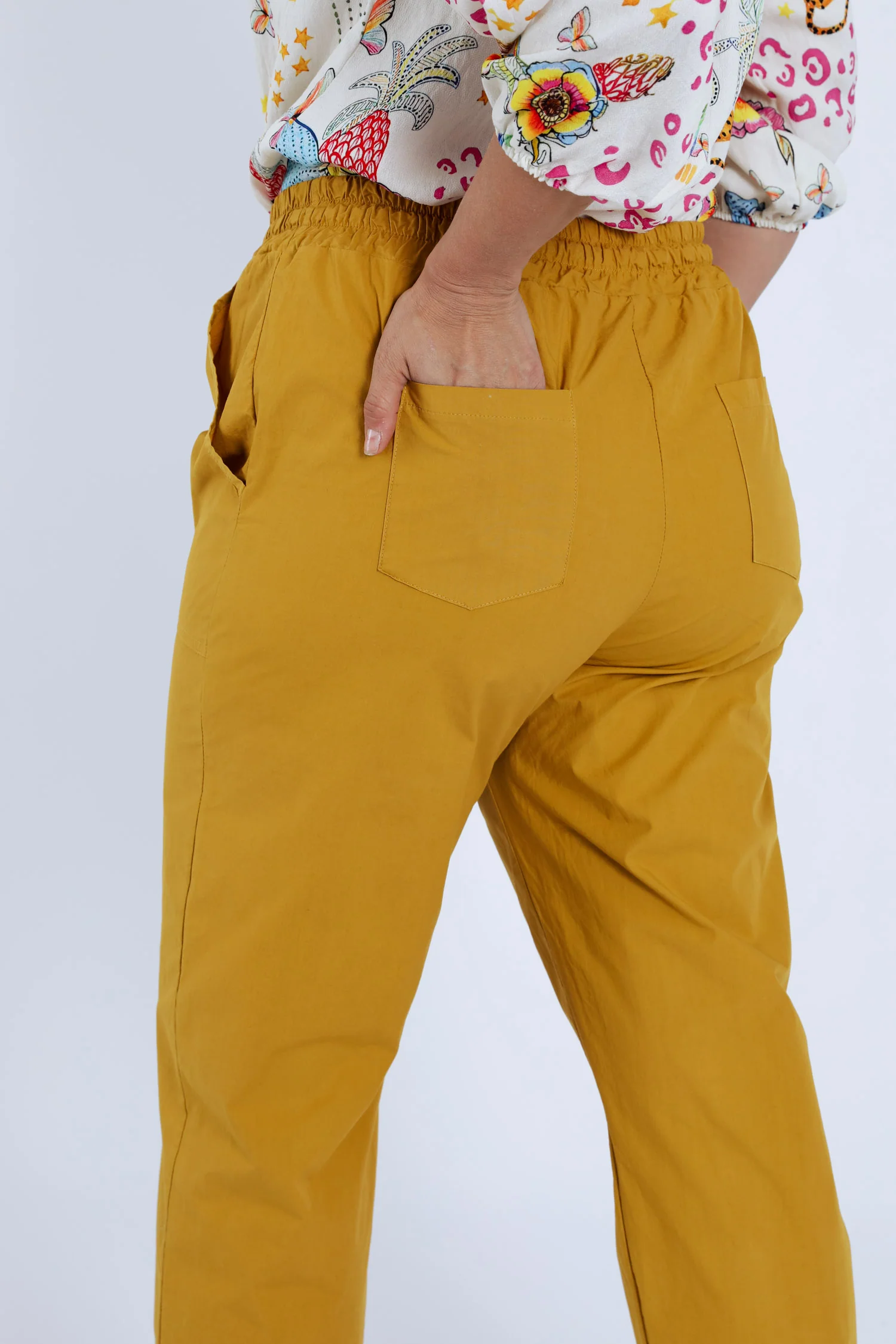 Boyfriend jeans van uni katoen met zakken - Image 14