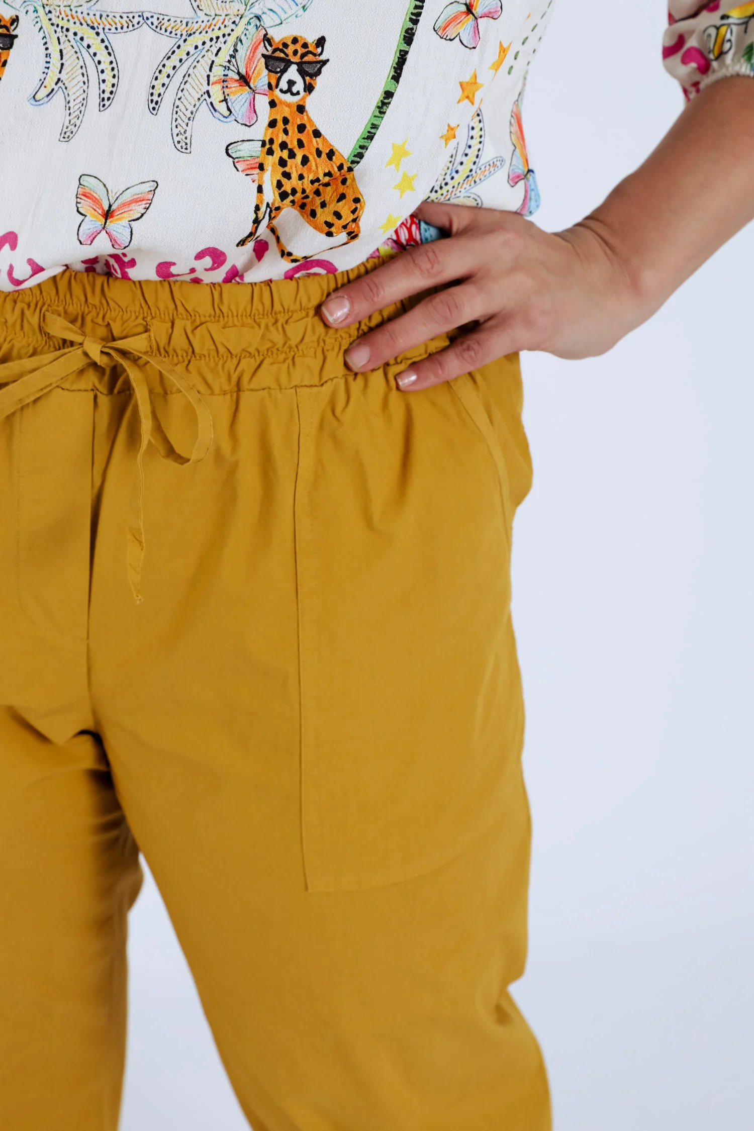 Boyfriend jeans van uni katoen met zakken - Image 17
