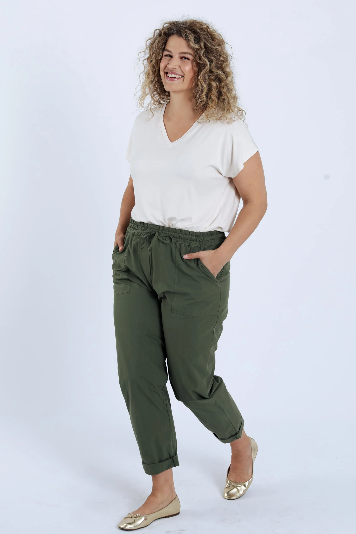 Boyfriend jeans van uni katoen met zakken - Image 7