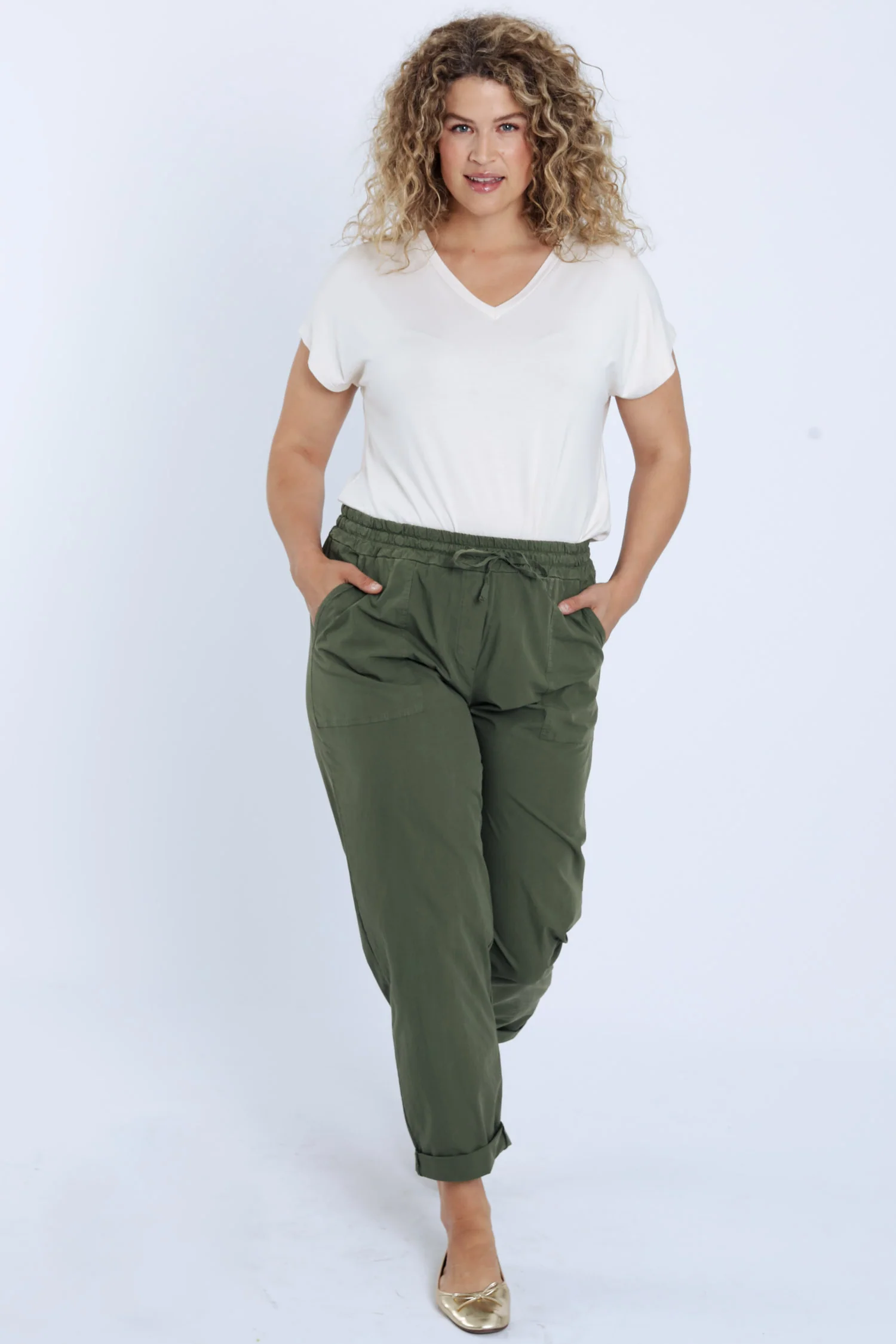 Boyfriend jeans van uni katoen met zakken - Image 8