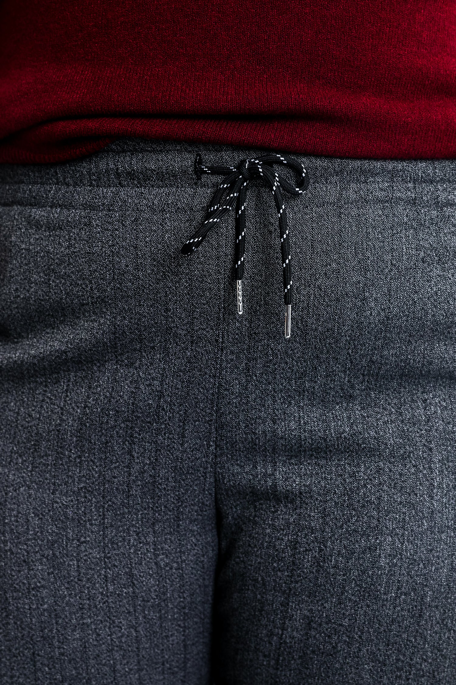 Wijd gemêleerde broek - Image 3