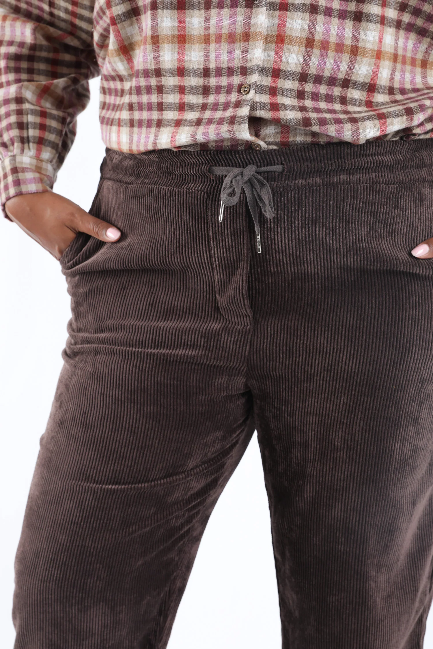 7/8 chino broek van effen corduroy - Image 3