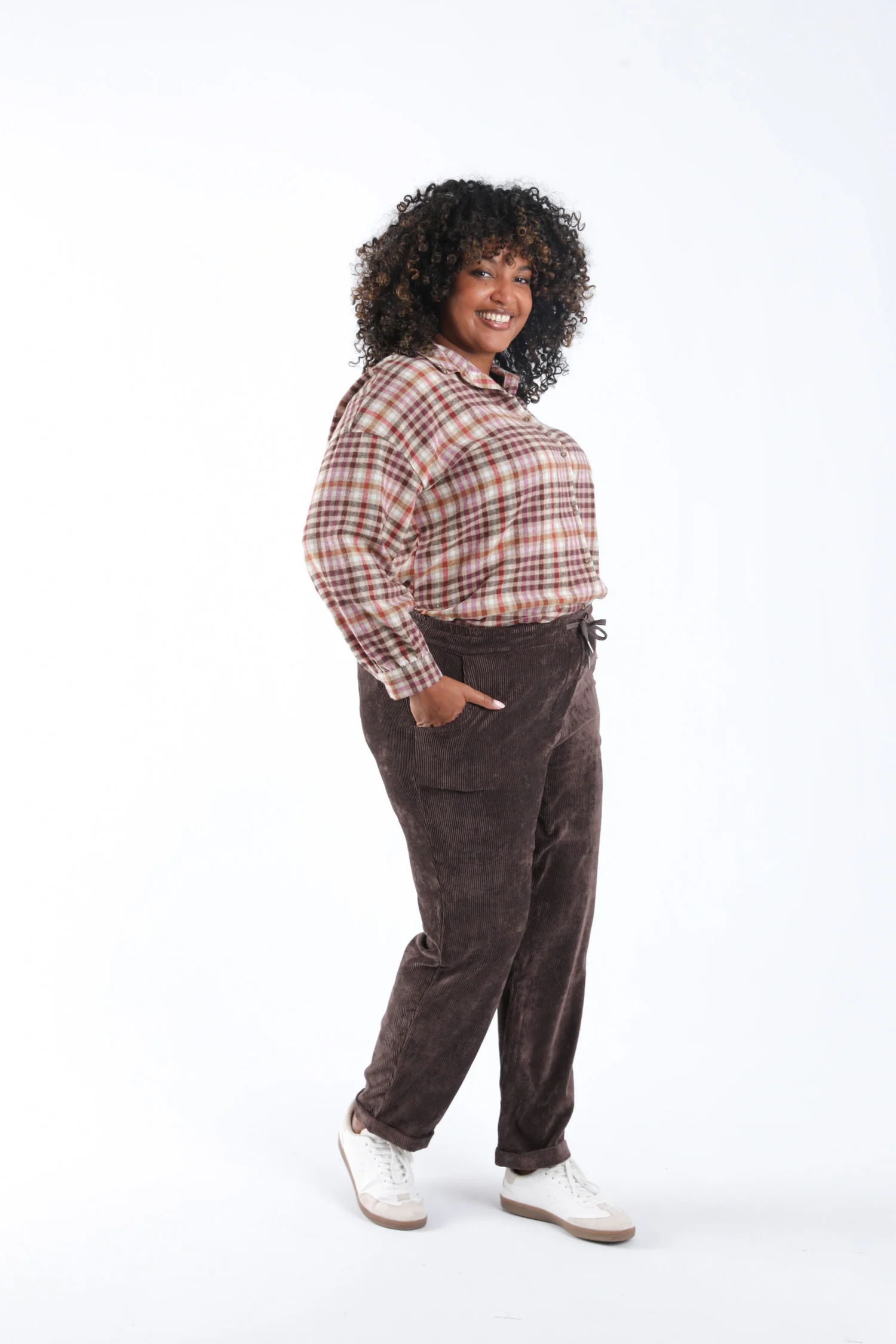 7/8 chino broek van effen corduroy - Image 8