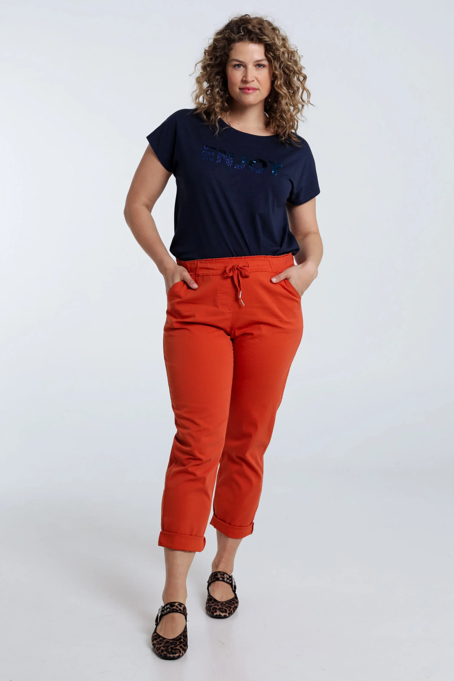 Effen 7/8-Chino-broek - Image 75