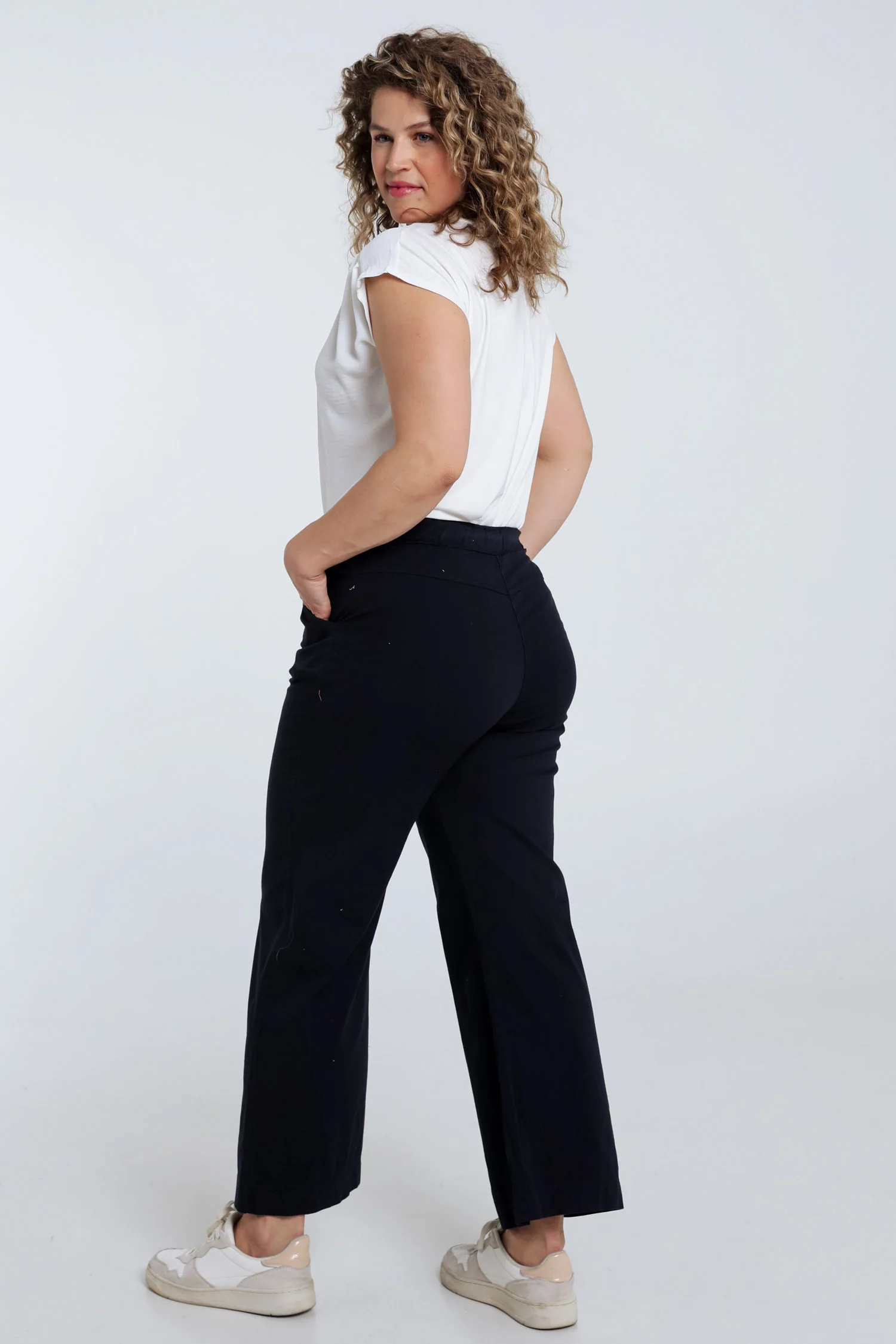 Effen brede chino broek - Image 2