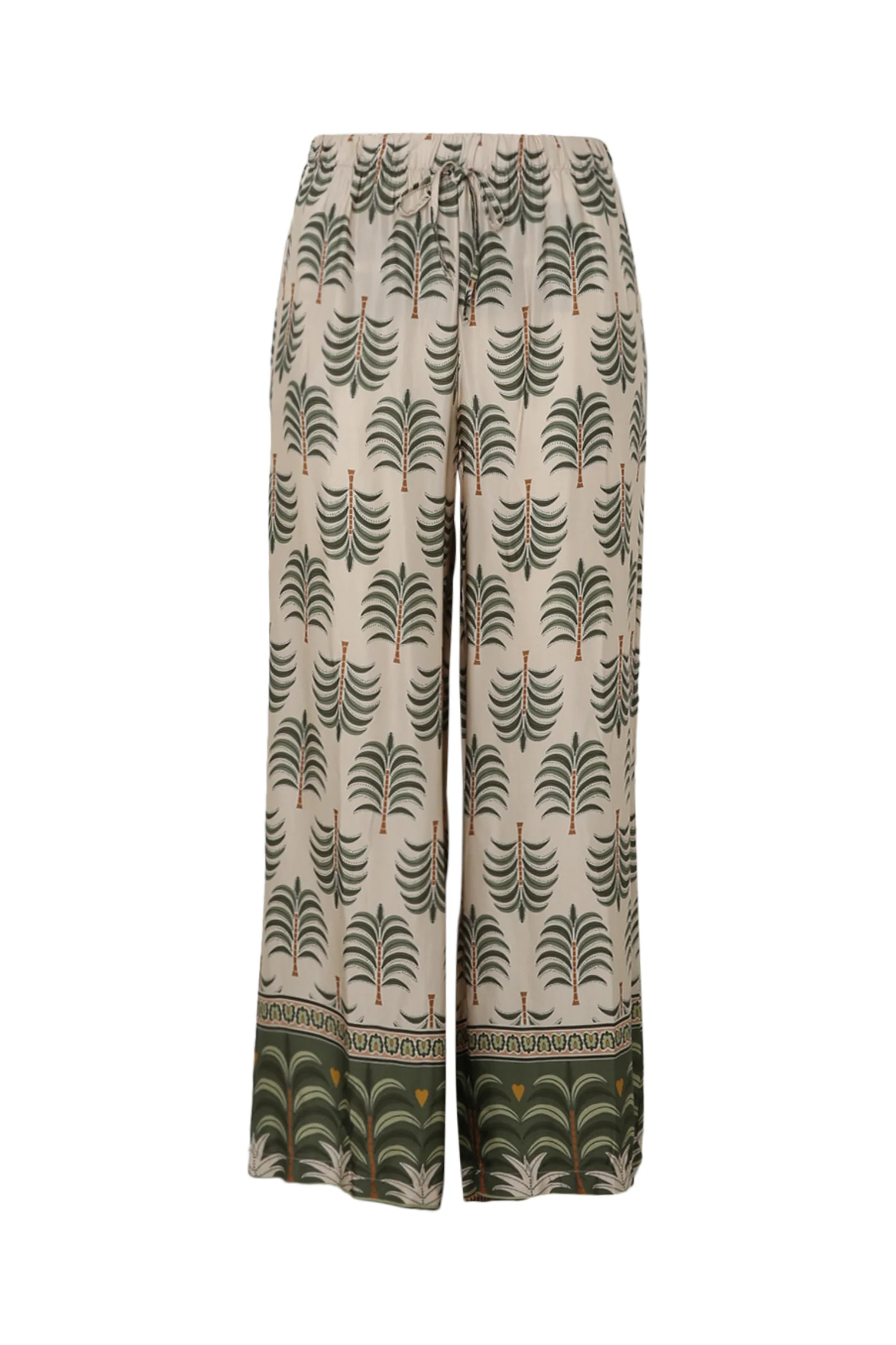 Satijnen effect broek met palmprint - Image 10