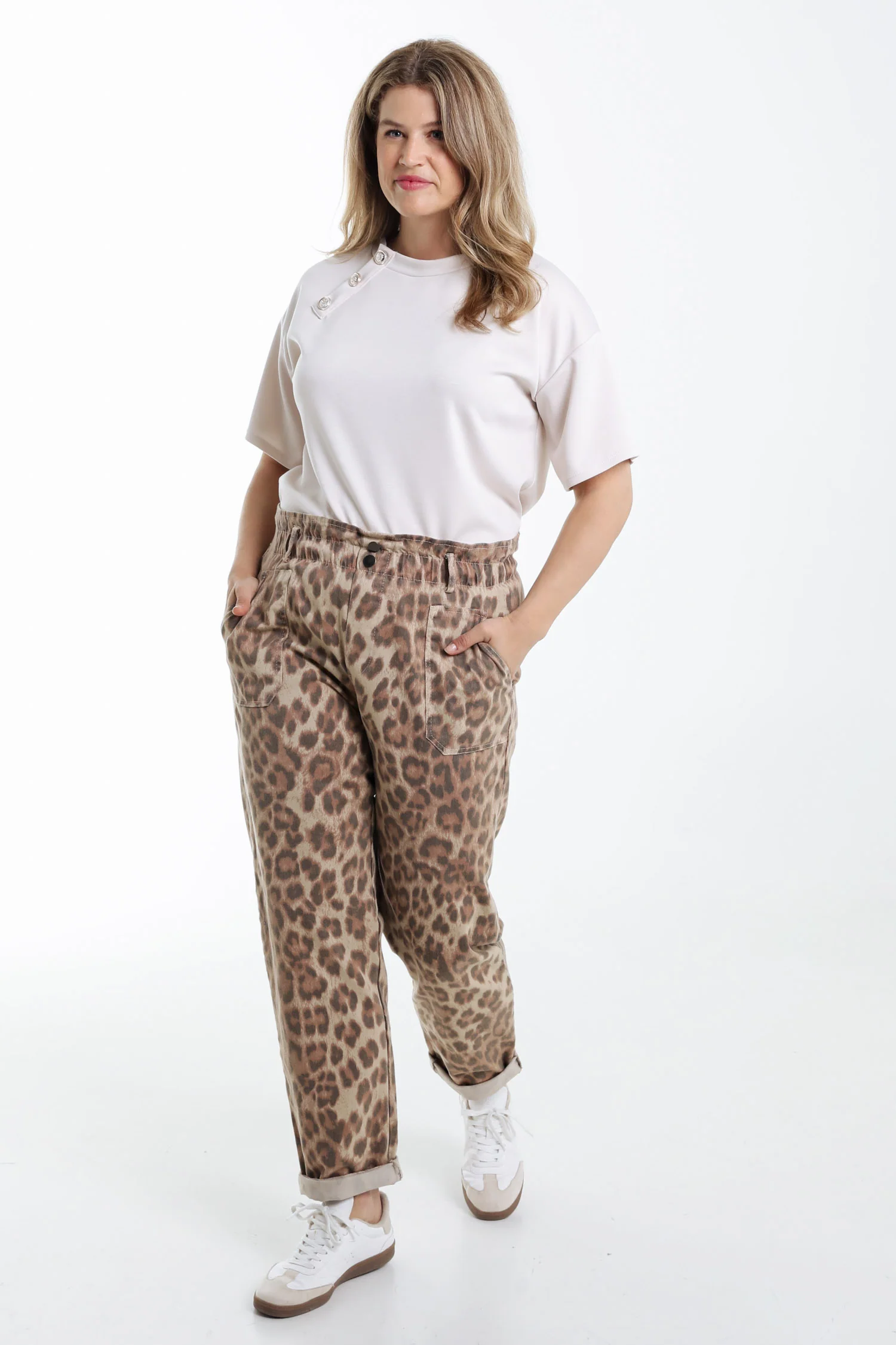 Katoenen broek met dierenprint - Image 8