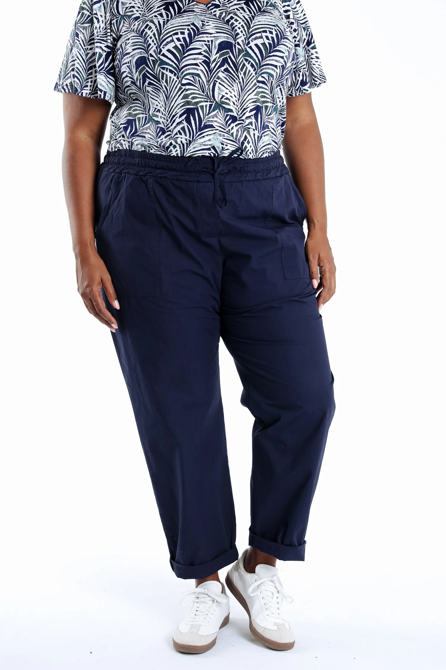 Effen katoenen broek