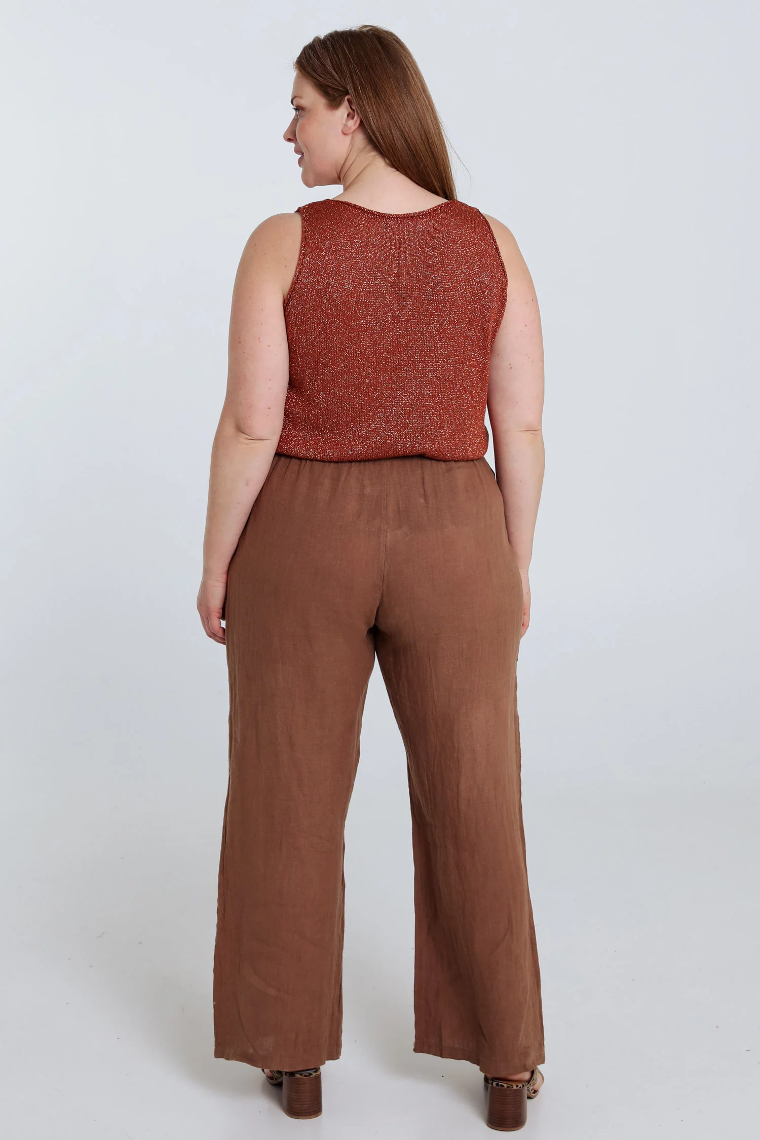 Effen linnen broek - Image 13
