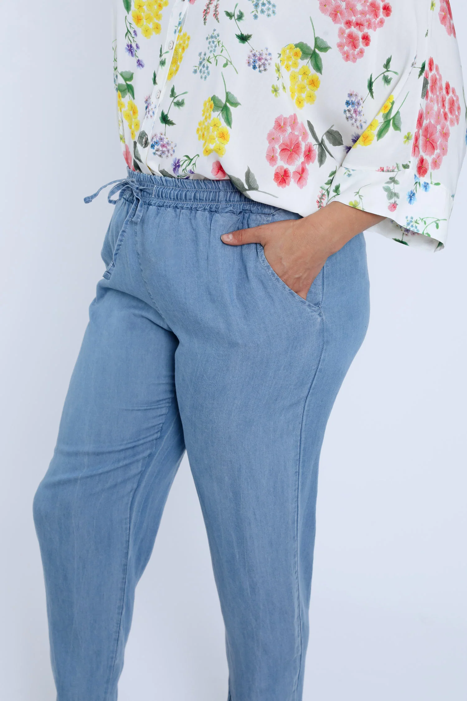 Effen tencel broek - Image 3