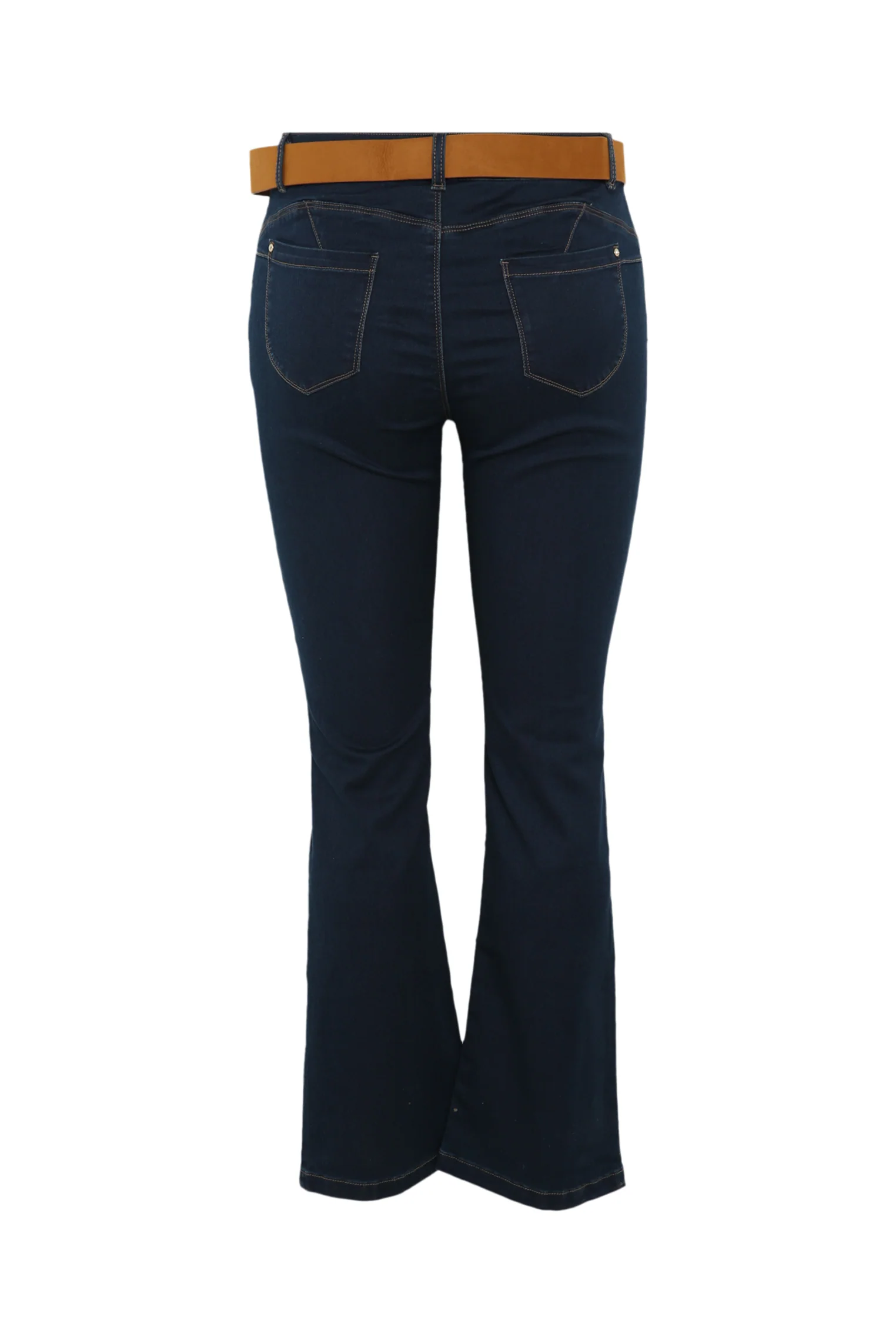Effen flare broek met riem - Image 11