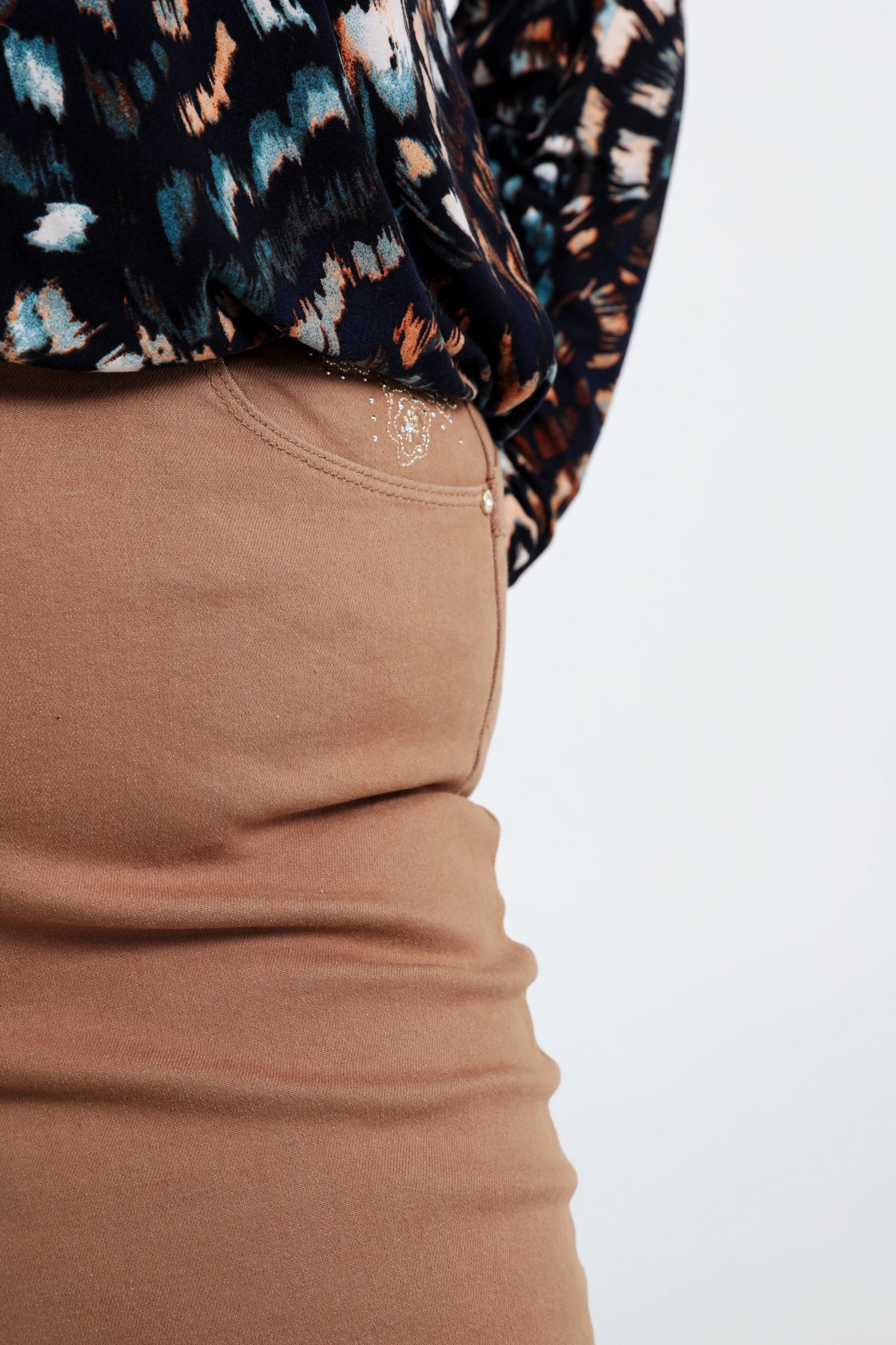 Effen flare broek met riem - Image 14