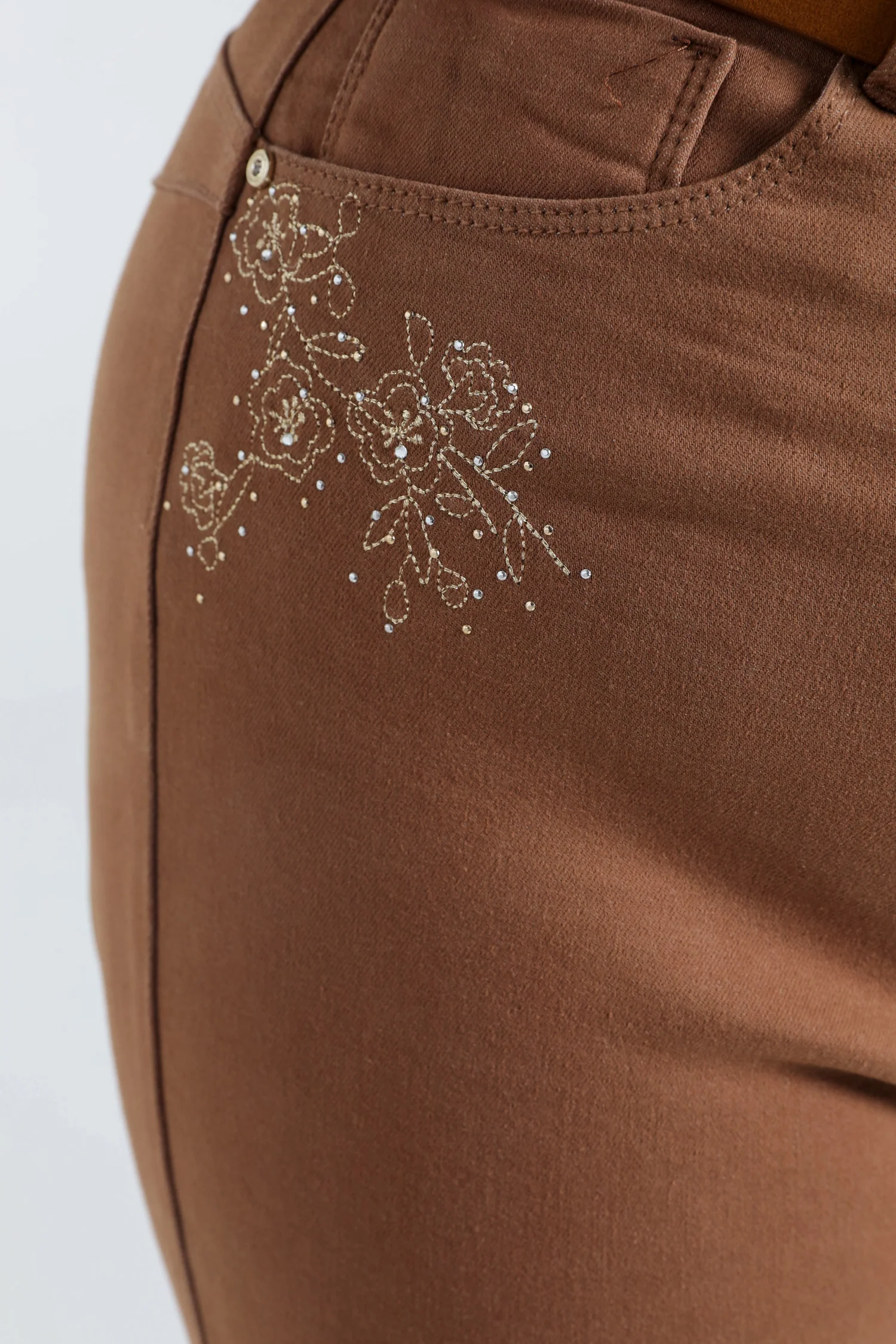 Effen flare broek met riem - Image 17