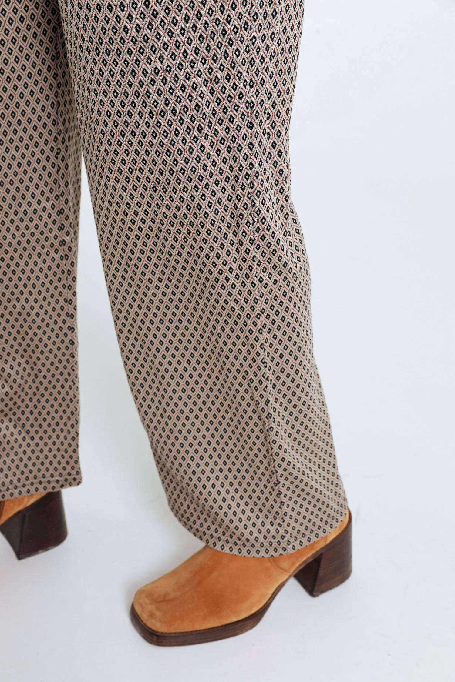 Broek in viscose met geometrisch jacquardmotief - Image 4