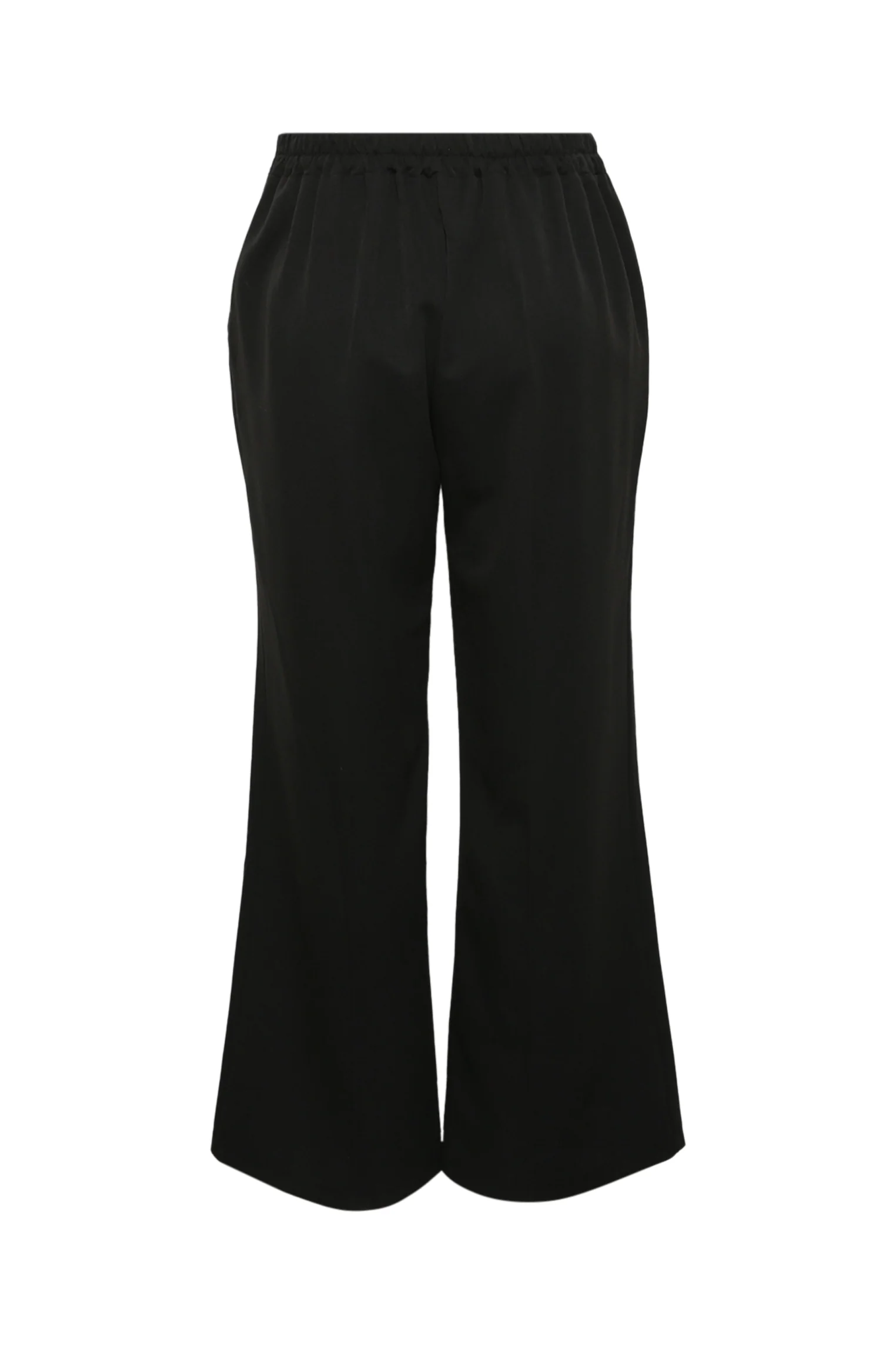 Wijde broek met plooien, effen kleur - Image 10
