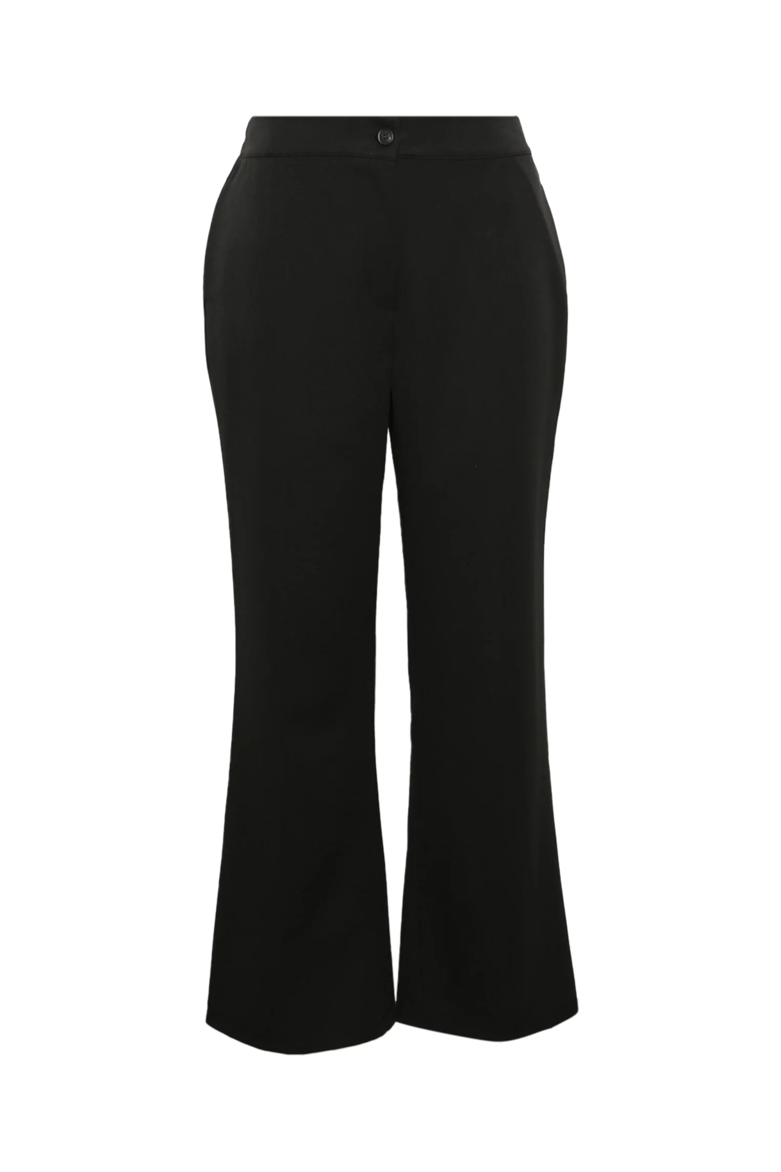 Wijde broek met plooien, effen kleur - Image 9