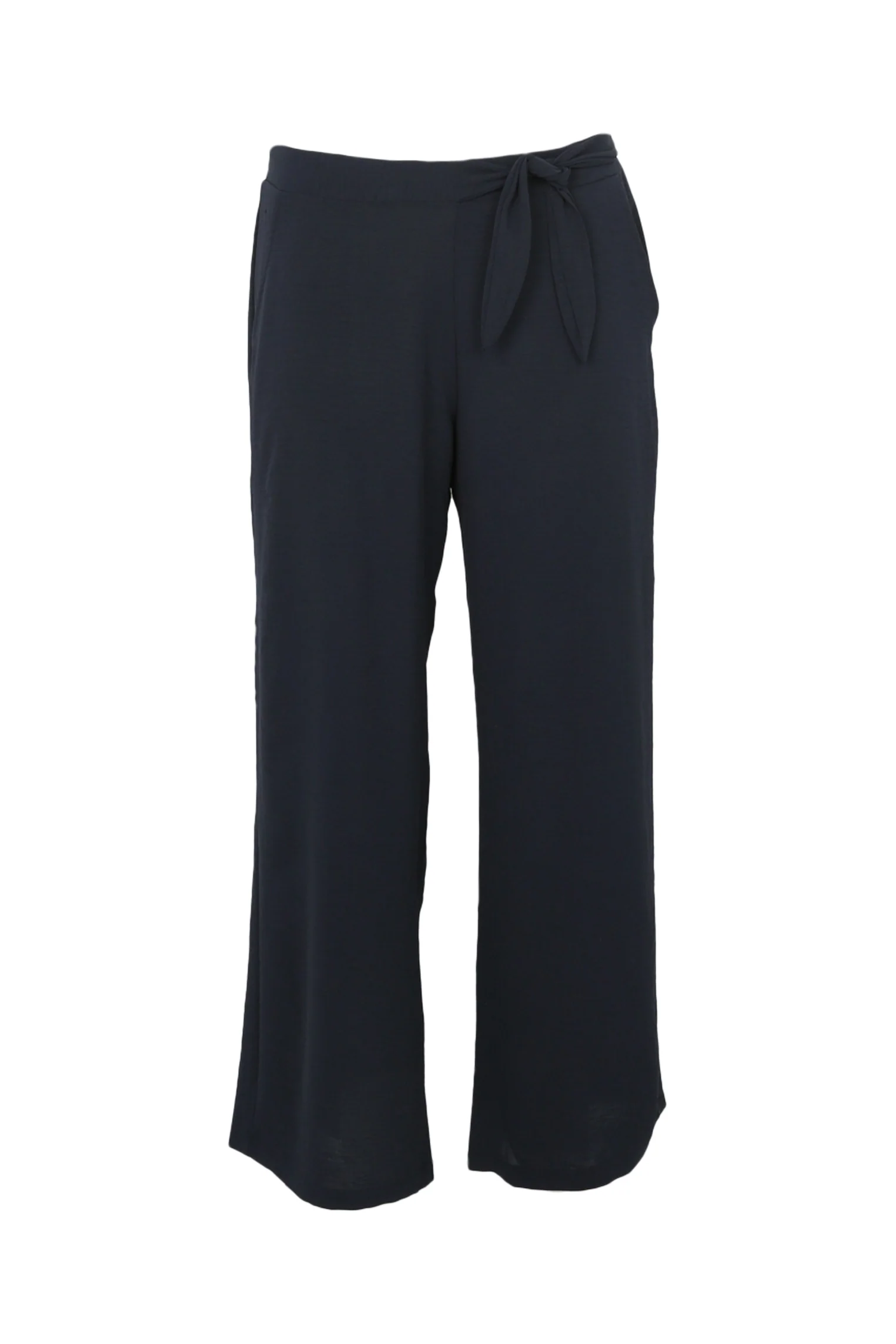 Losse, effen broek met geknoopte riem - Image 9