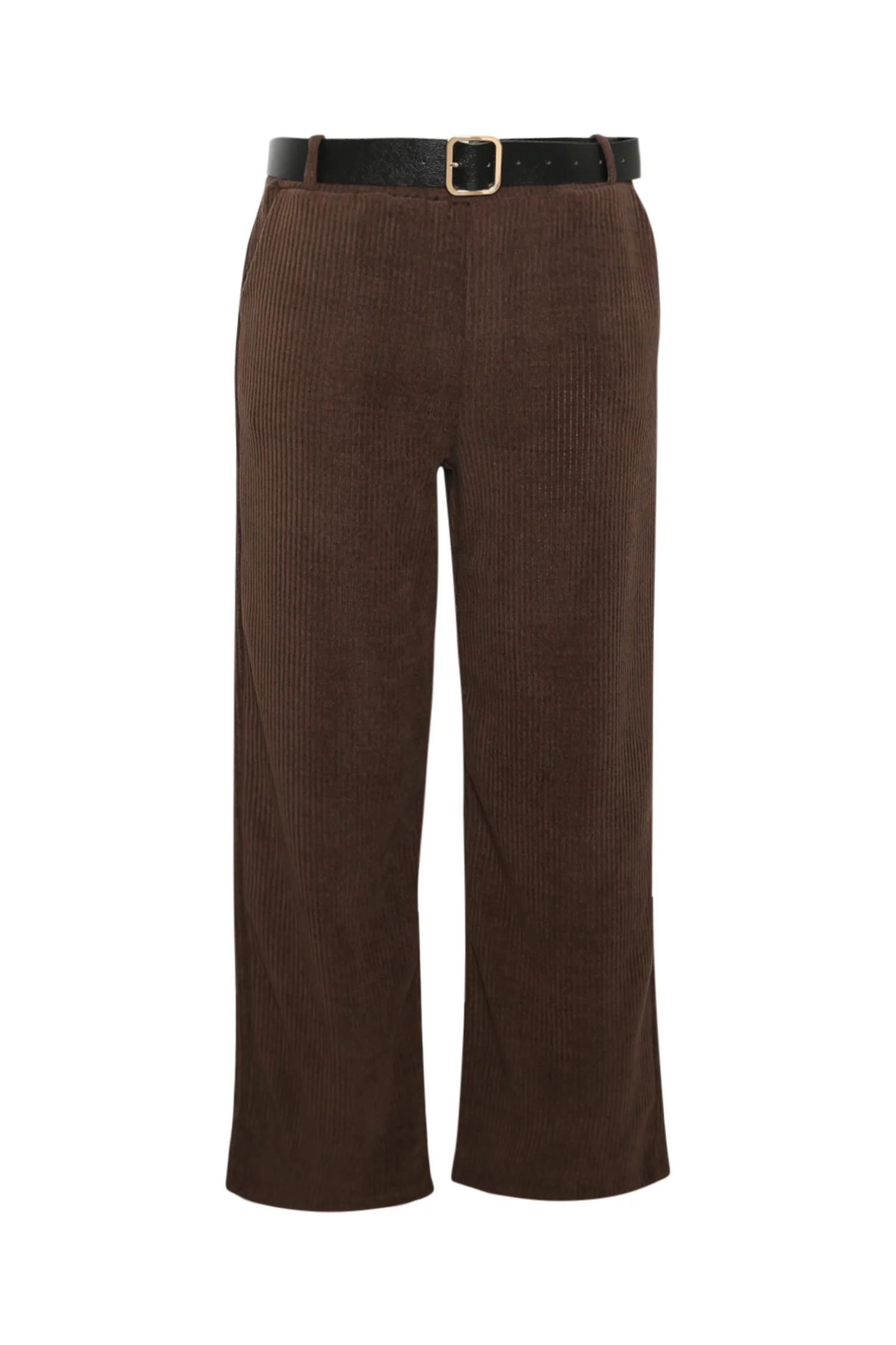 Wijde broek van ribfluweel met ceintuur - Image 8