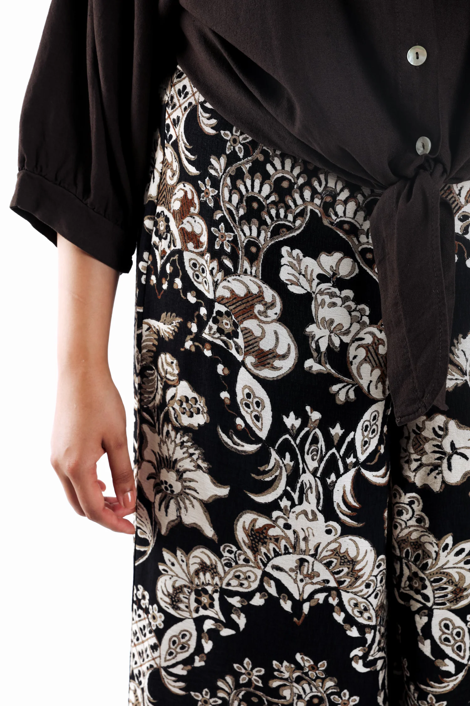 Wijdvallende broek van viscose met paisleyprint - Image 3