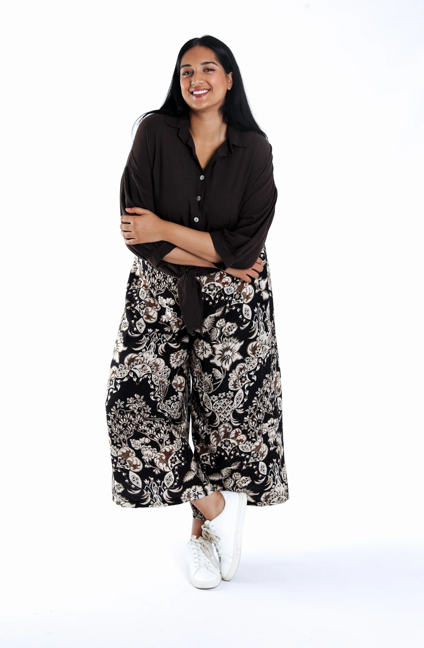 Wijdvallende broek van viscose met paisleyprint - Image 4