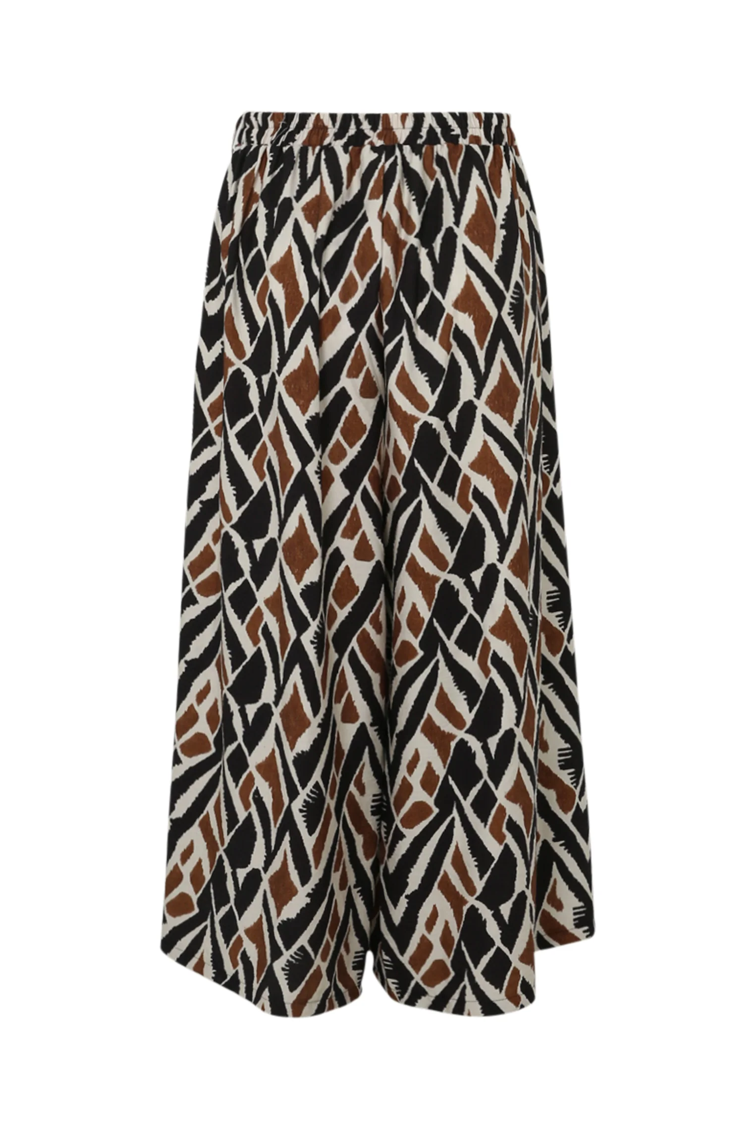 Brede viscose broek met etnische print - Image 22