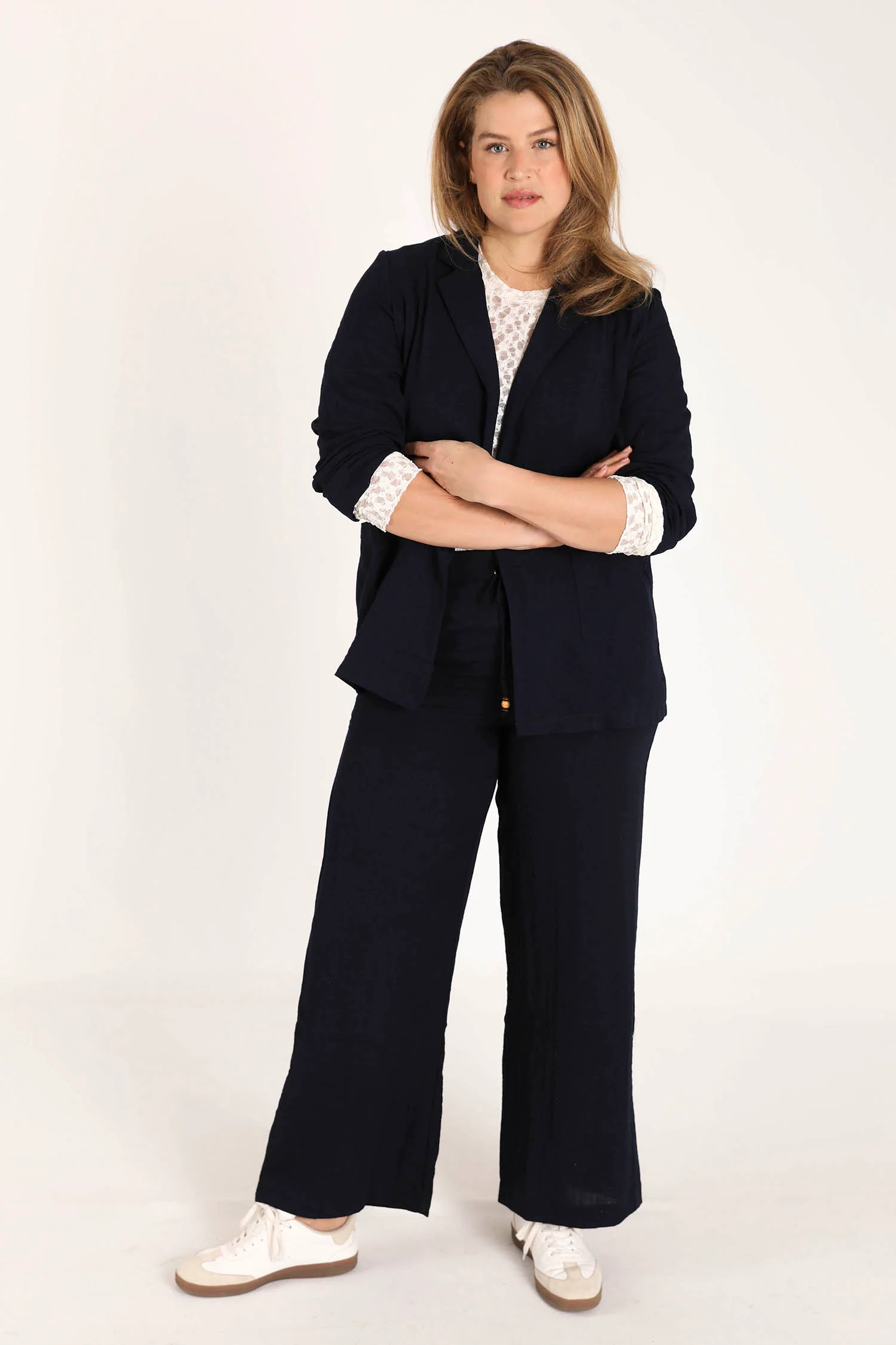 Wijde broek van effen viscose - Image 7