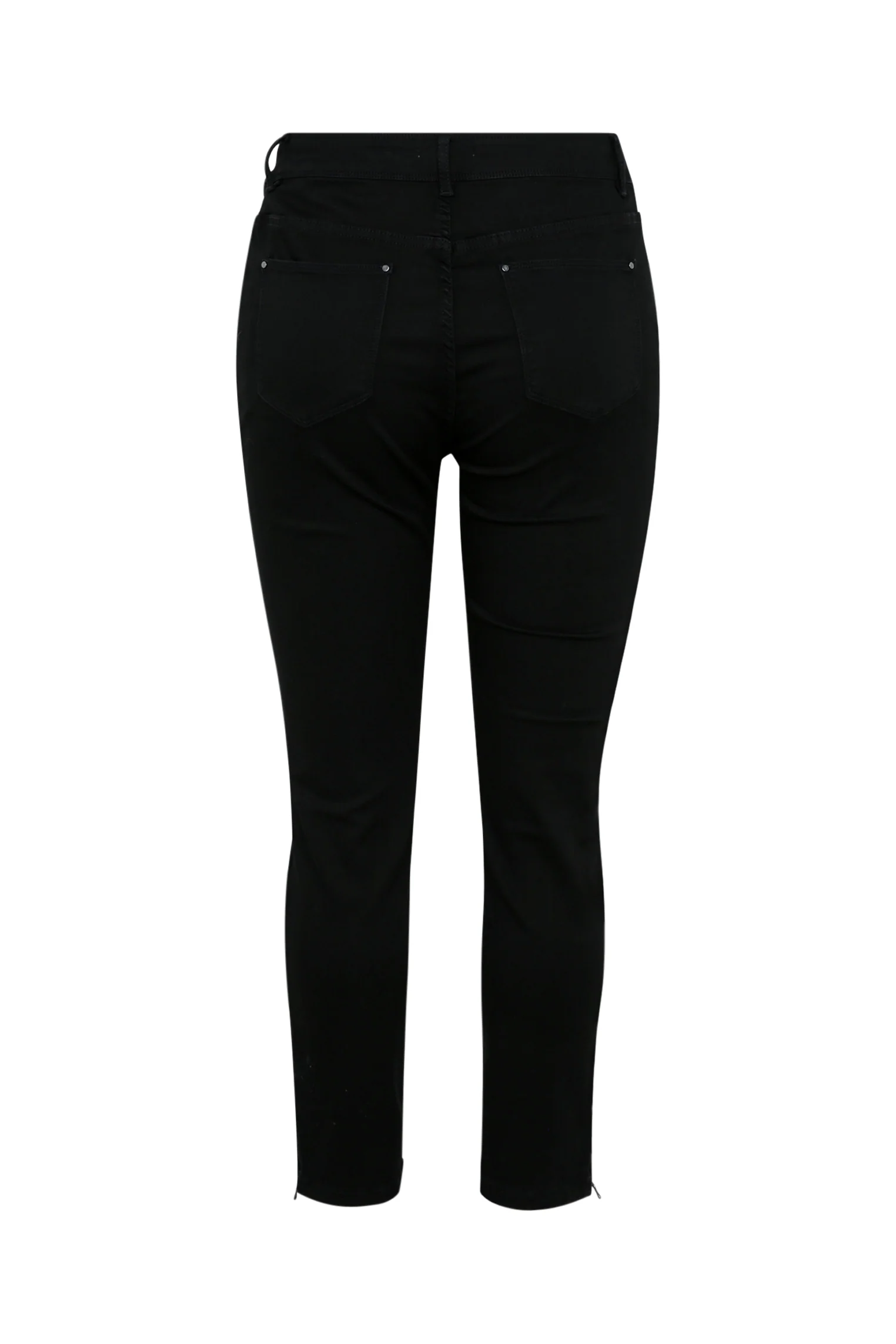 Slim, effen 7/8-broek 'Louise' met rits onderaan de benen - Image 11