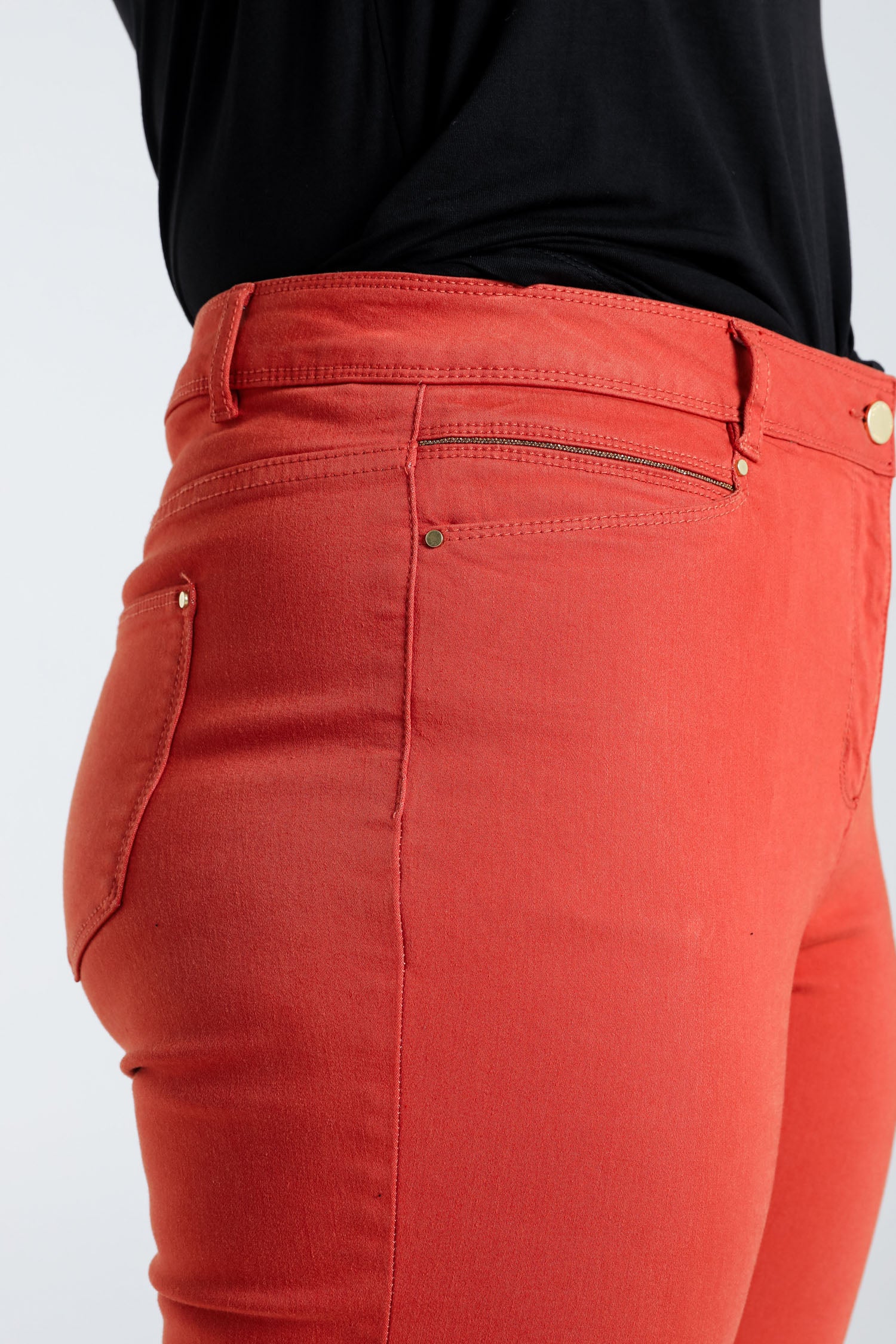 Slim, effen 7/8-broek 'Louise' met rits onderaan de benen - Image 17