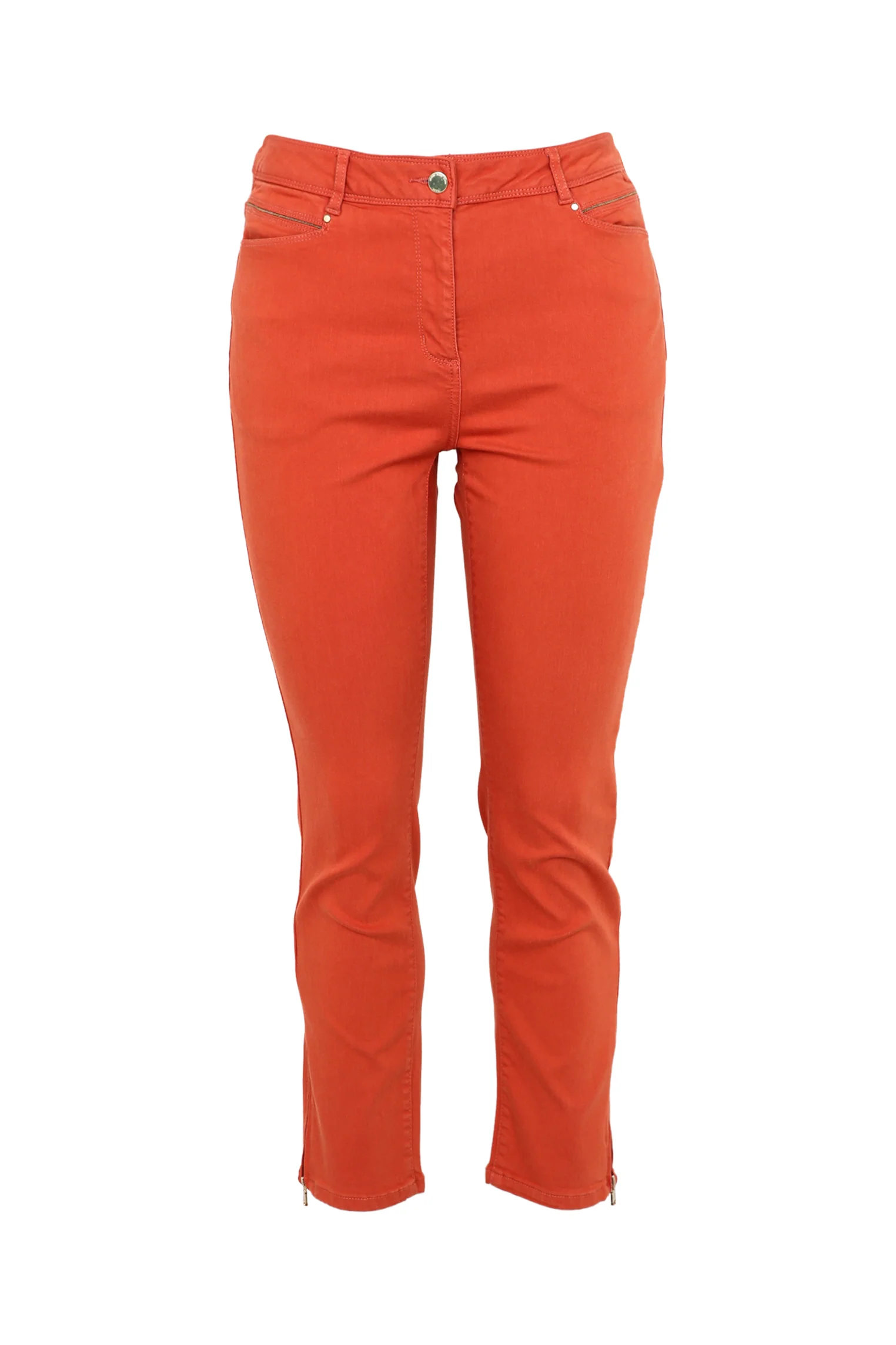 Slim, effen 7/8-broek 'Louise' met rits onderaan de benen - Image 21