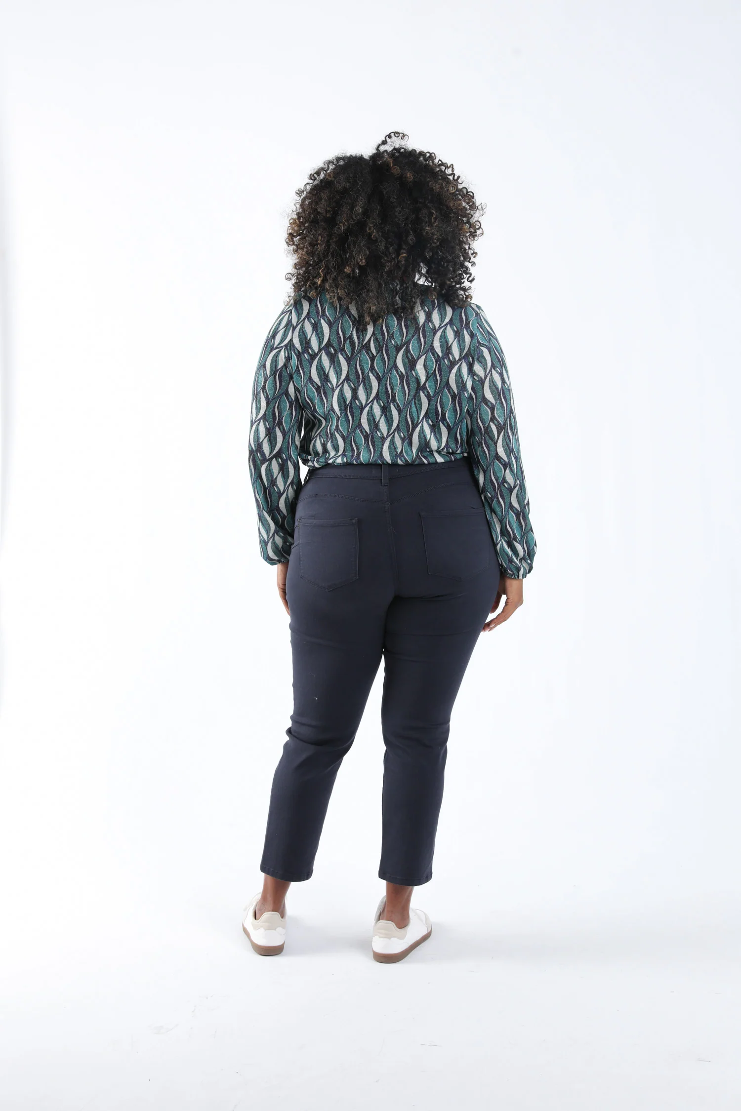 Effen slim fit 7/8 broek Louise - Image 2