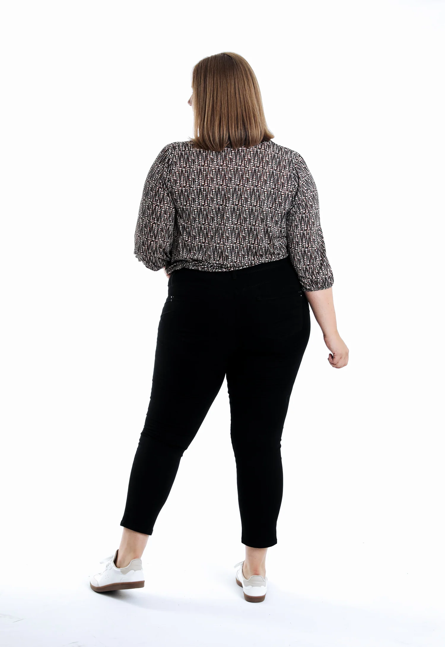 Effen slim-fit 7/8 broek Louise - Image 2