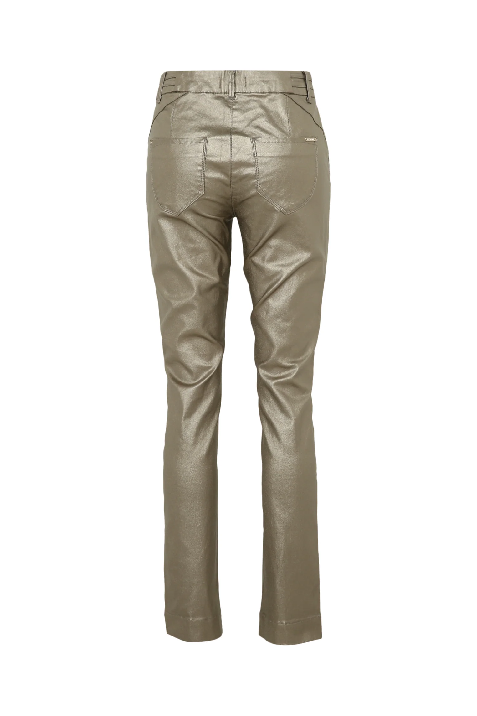 Effen slim 7/8-broek in viscose met metallic coating - Image 22