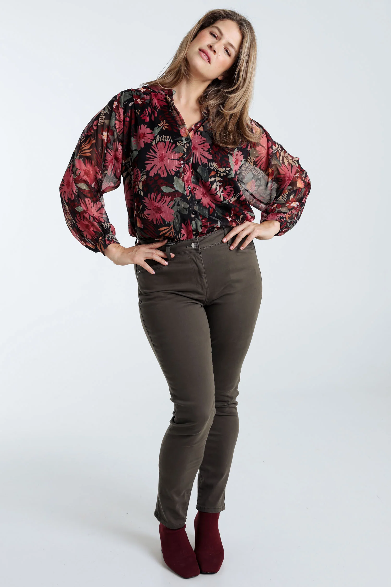 Slim broek 'Louise' L32 met strass - Image 18
