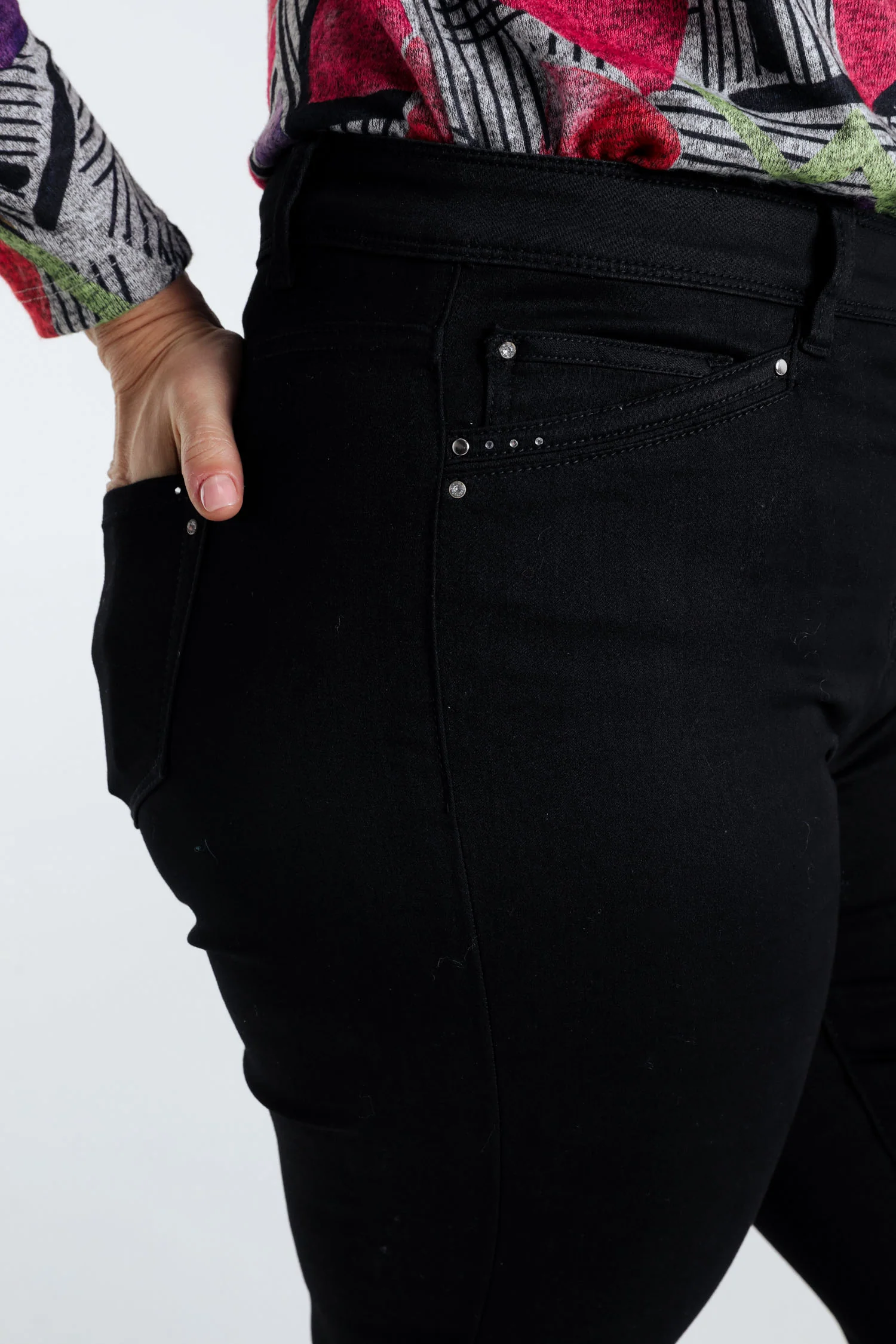 Slim broek 'Louise' L32 met strass - Image 26