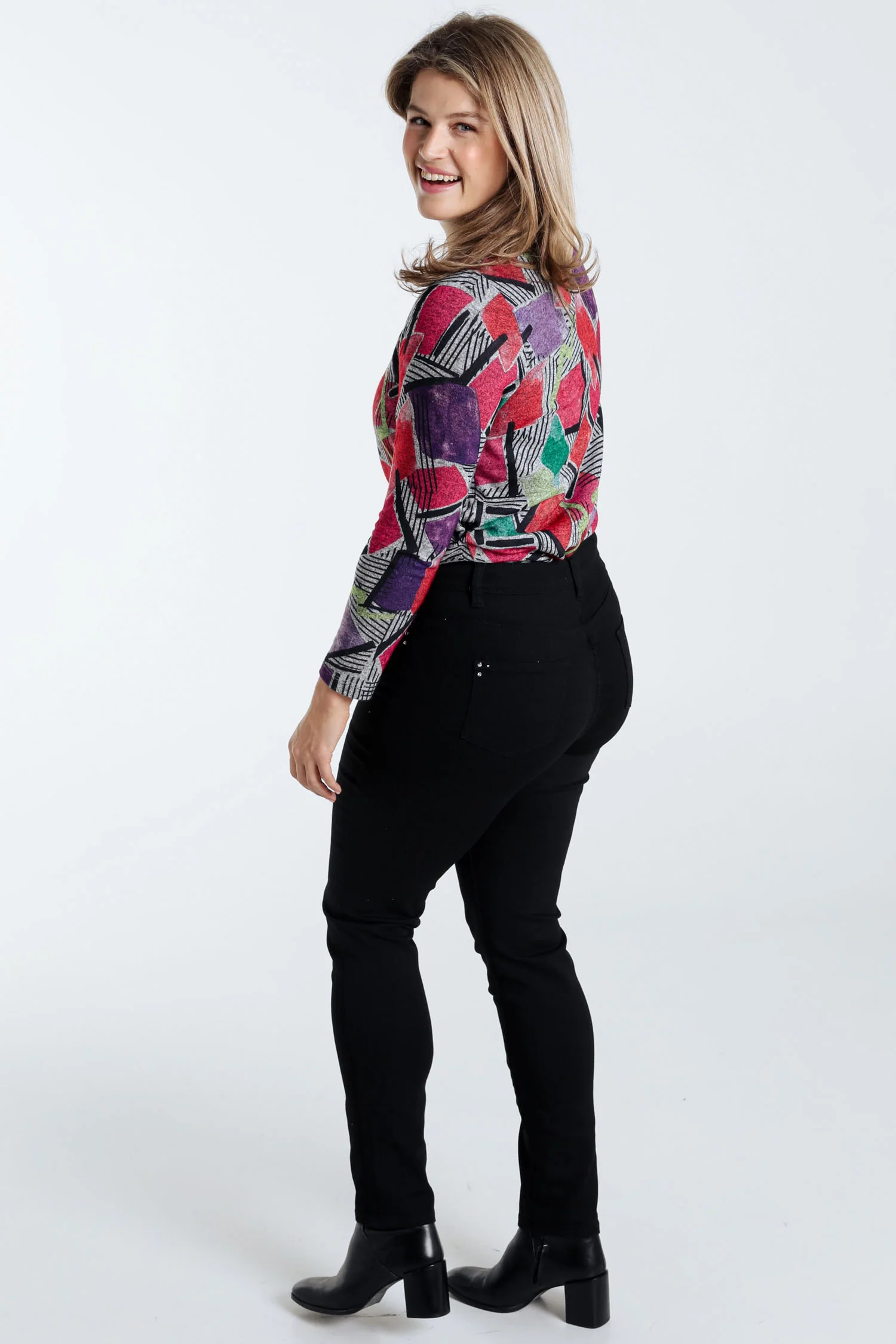 Slim broek 'Louise' L32 met strass - Image 29