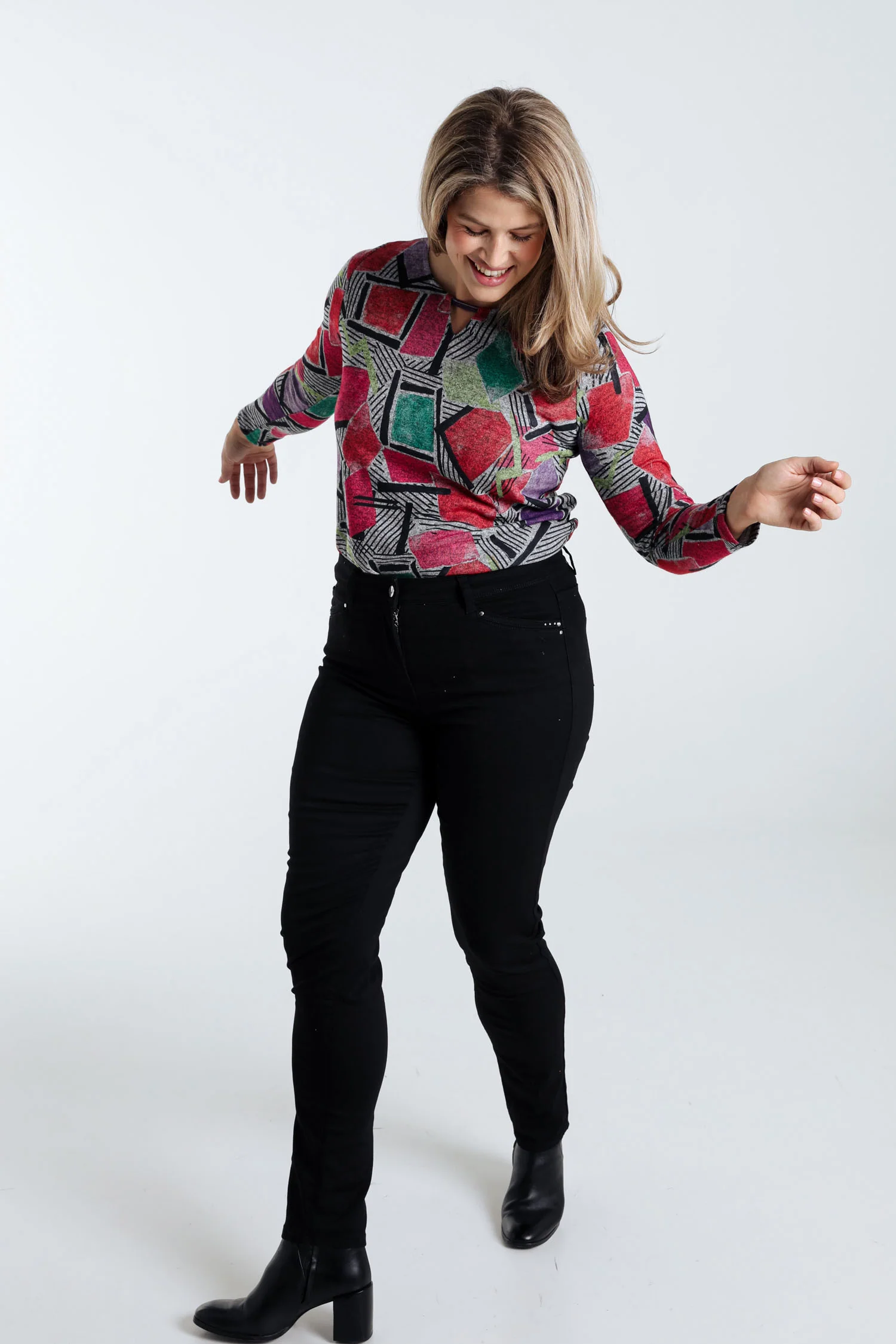 Slim broek 'Louise' L32 met strass - Image 30