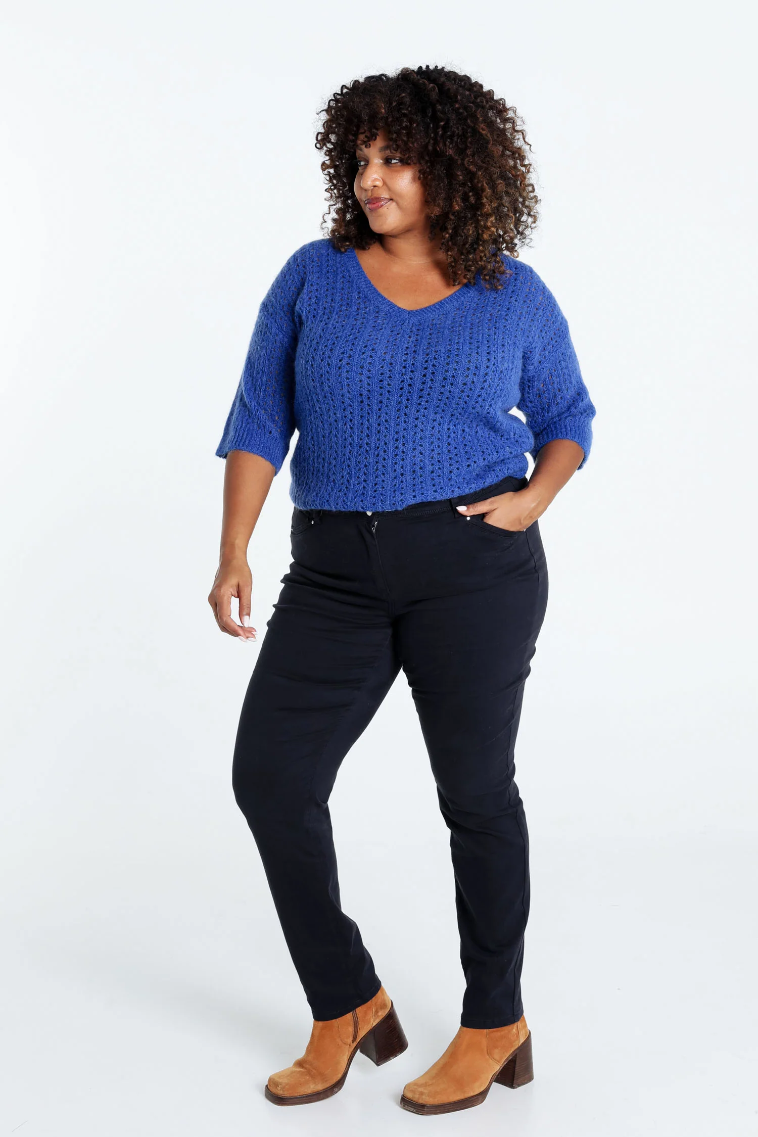 Slim broek 'Louise' L32 met strass - Image 9
