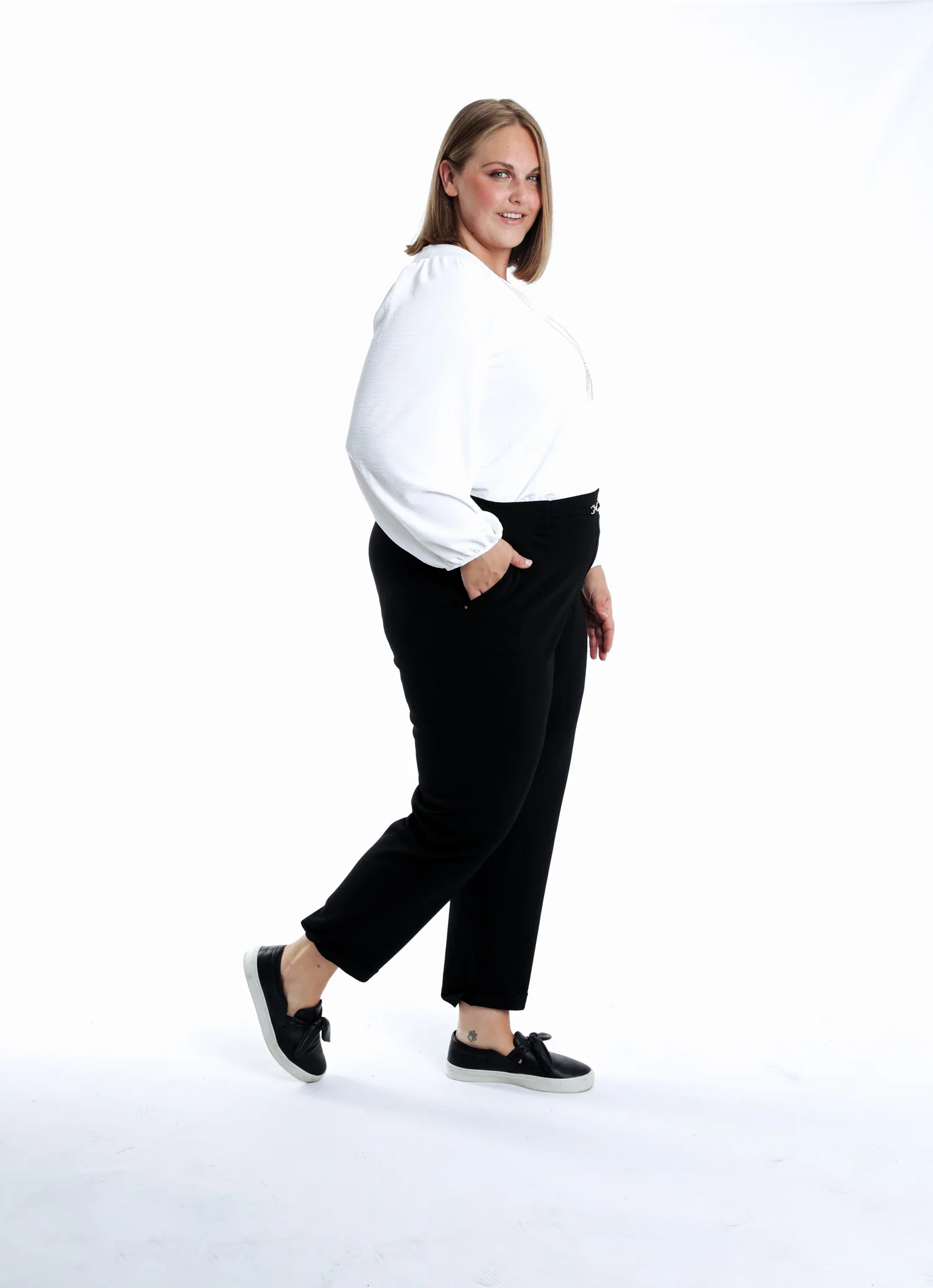 Effen broek met sierdetails - Image 5