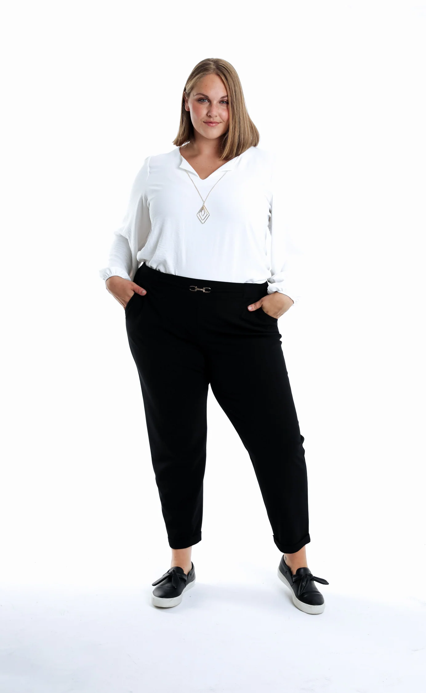 Effen broek met sierdetails - Image 6