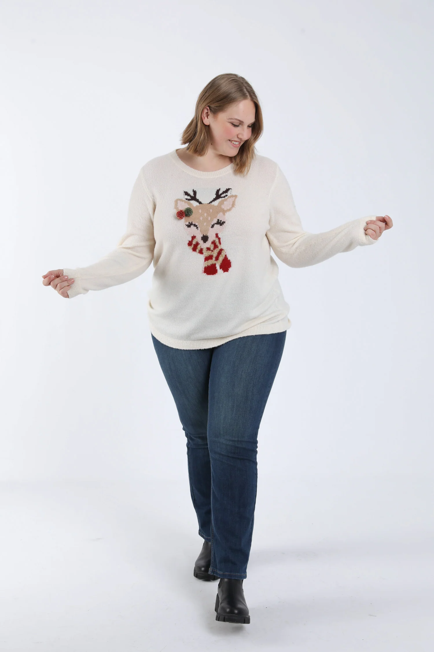 Kersttrui met hertendesign - Image 5
