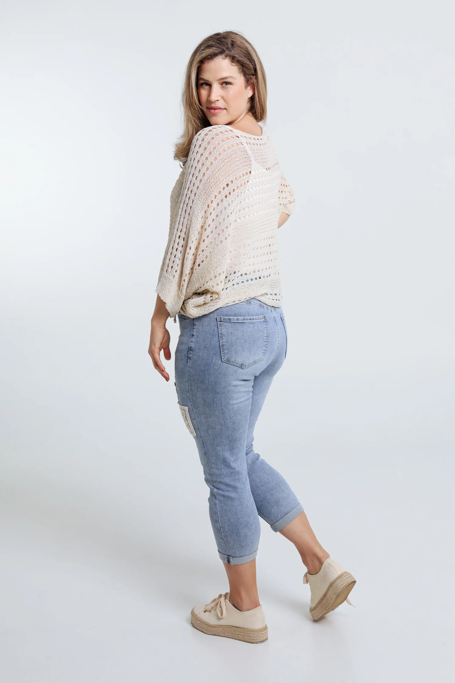 Korte, effen trui in viscose - Image 35