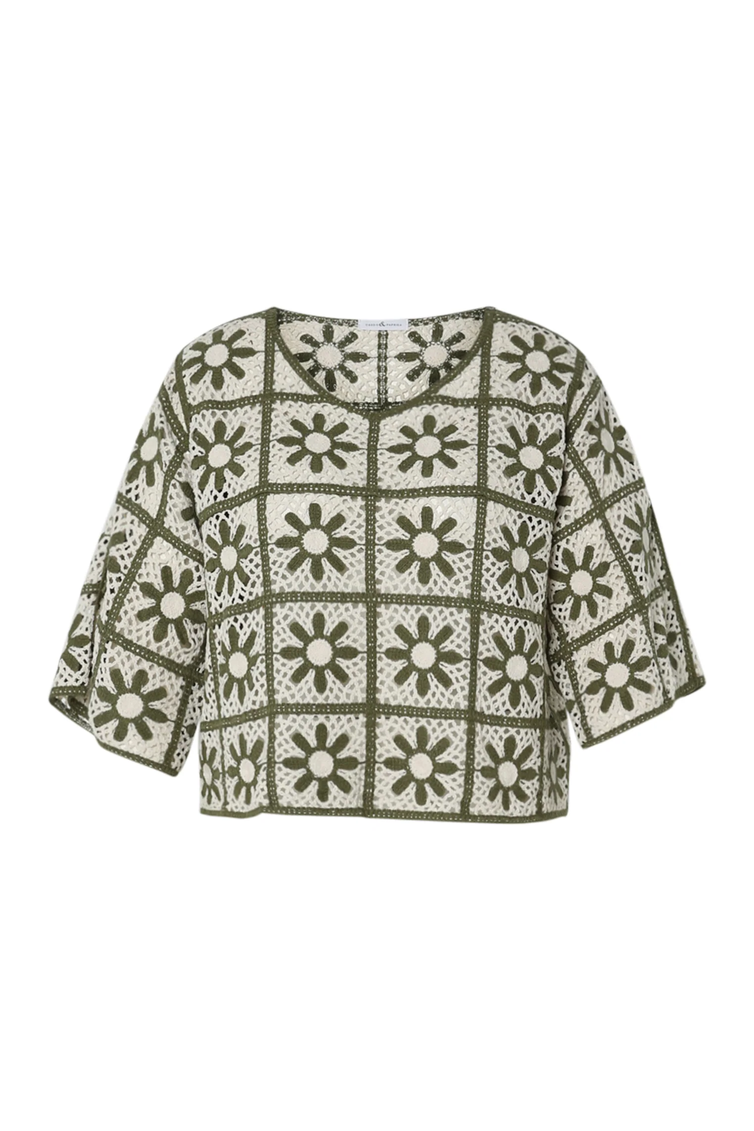 Tweekleurige macramé trui - Image 21