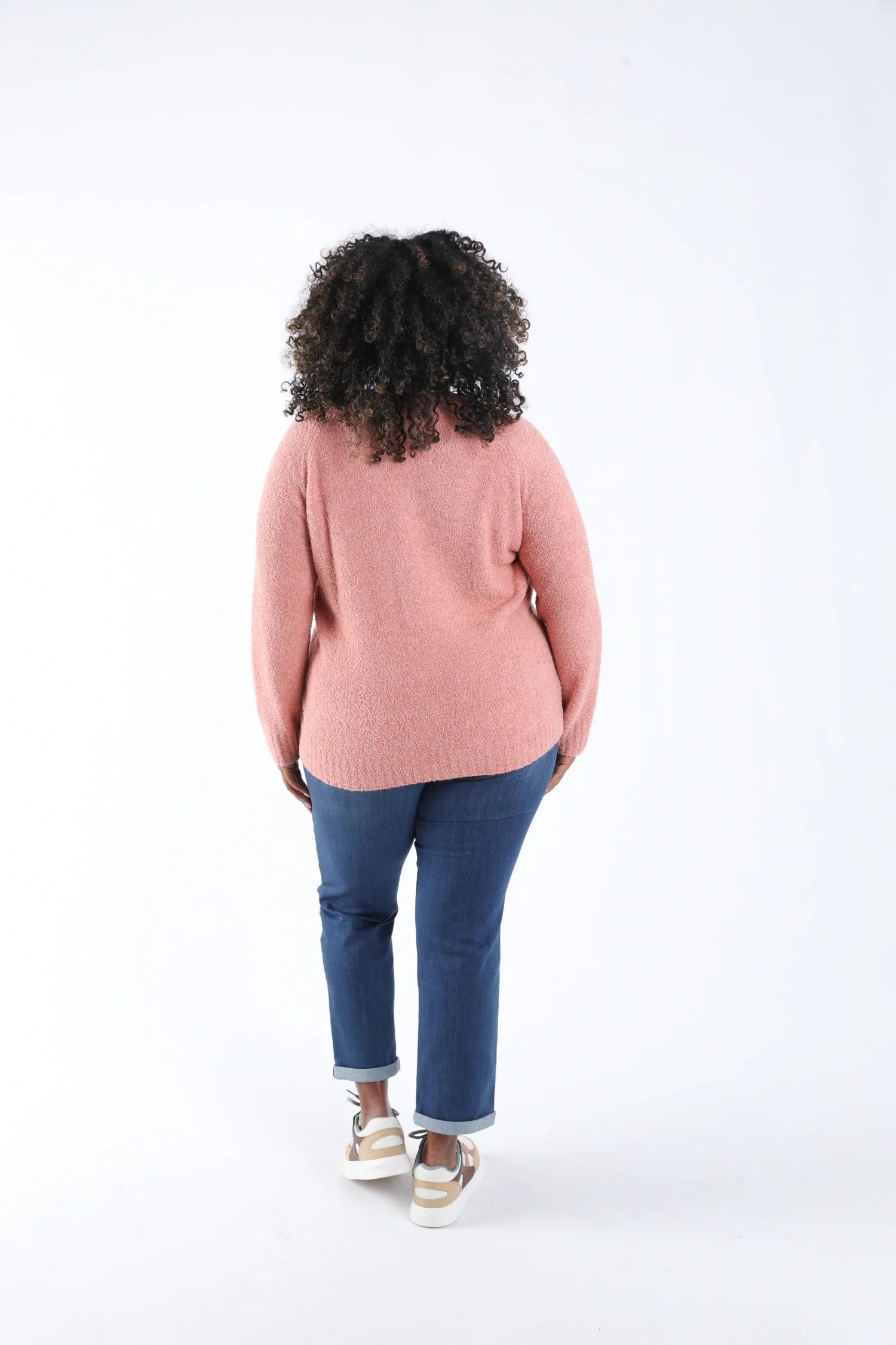 Effen bouclé trui - Image 2