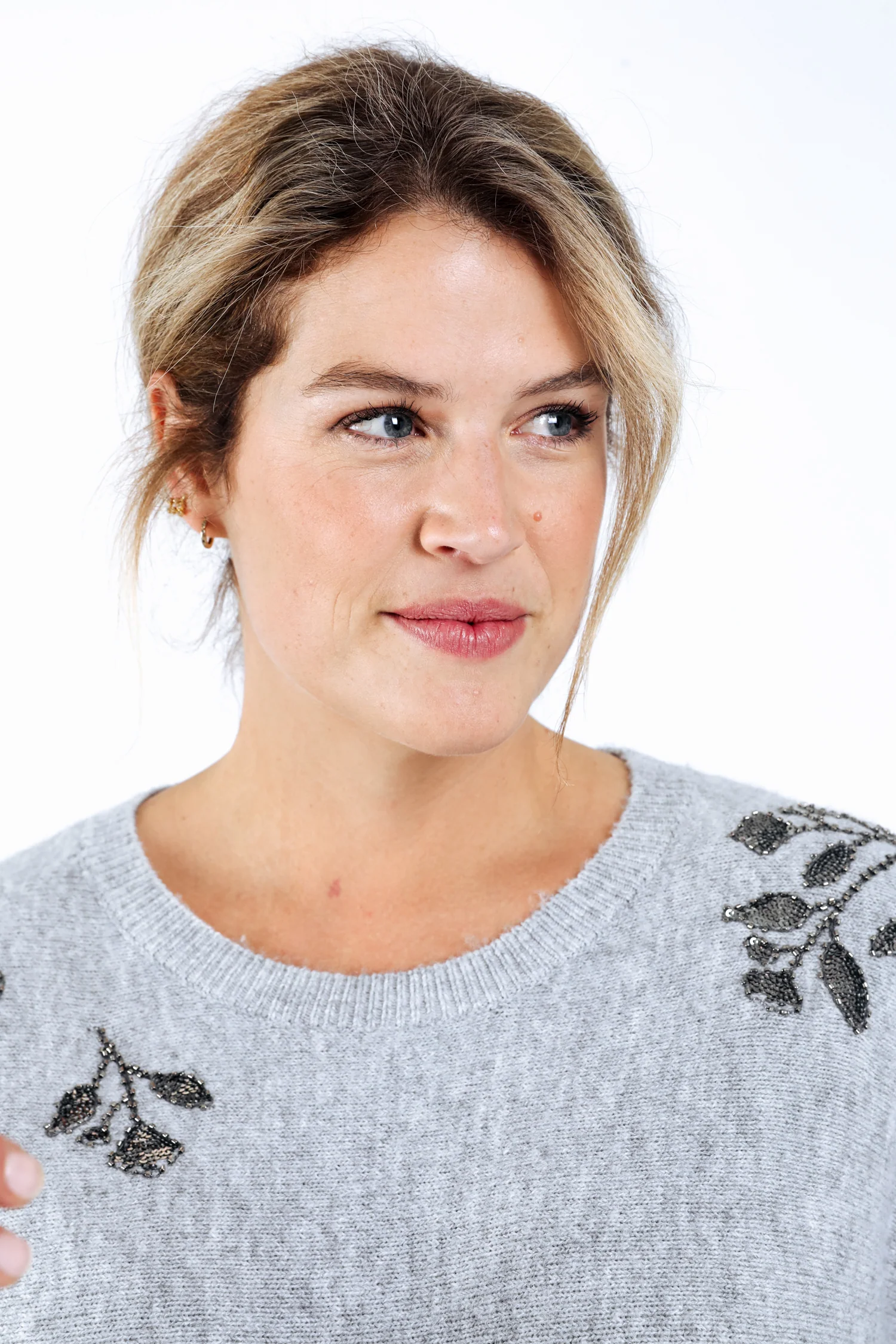 Effen trui met parelbroderijen - Image 3