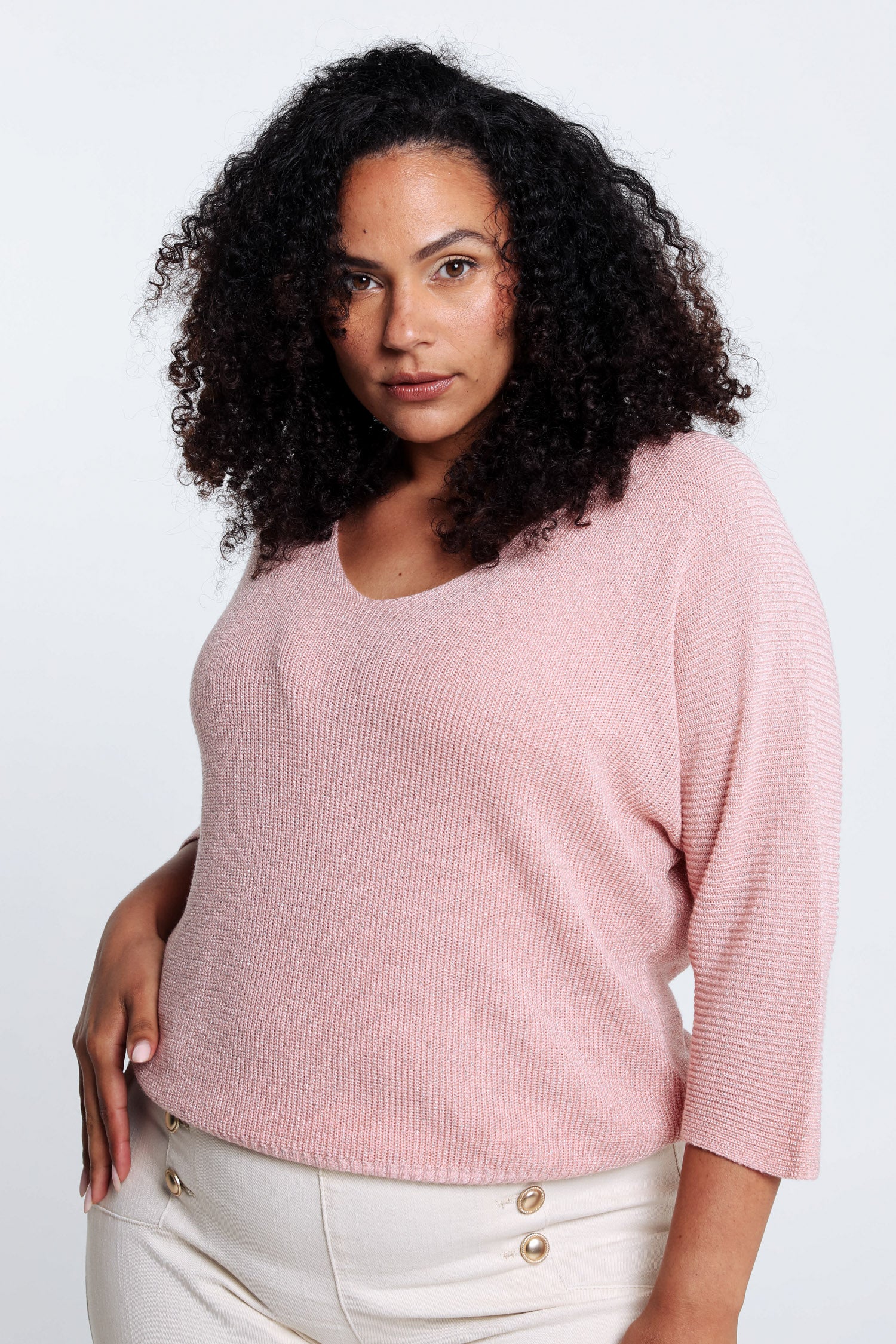Effen trui met lurex