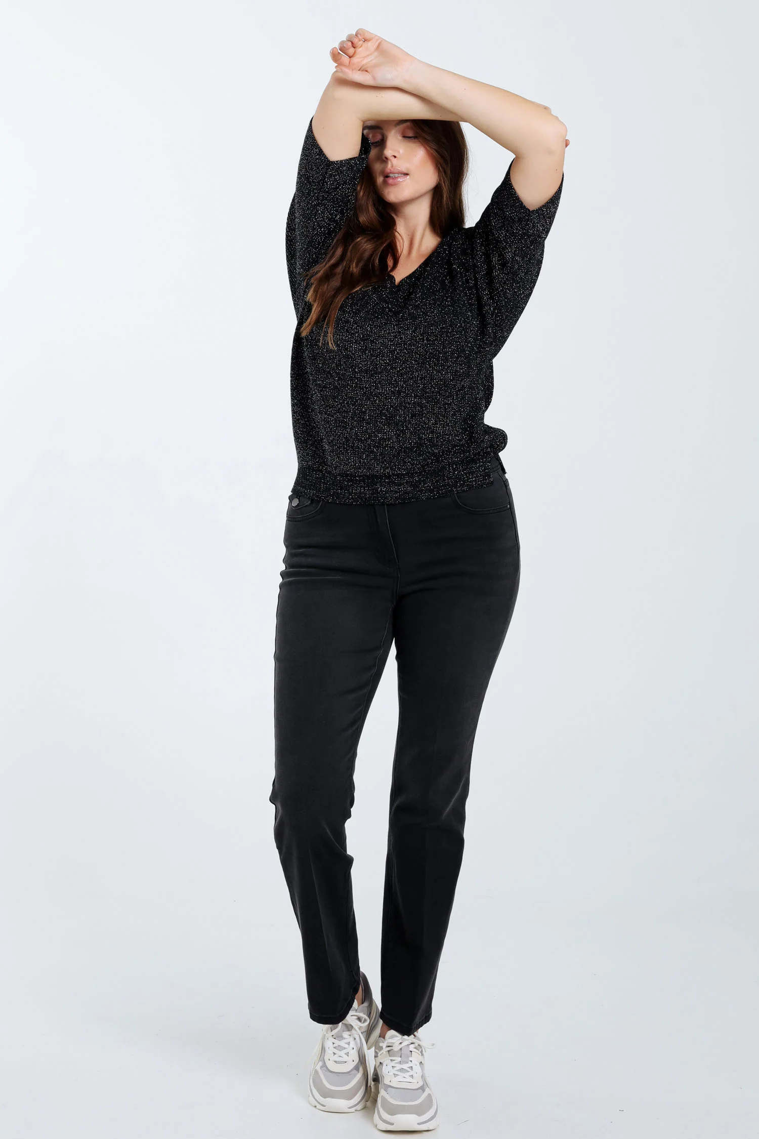 Effen trui met lurex - Image 18
