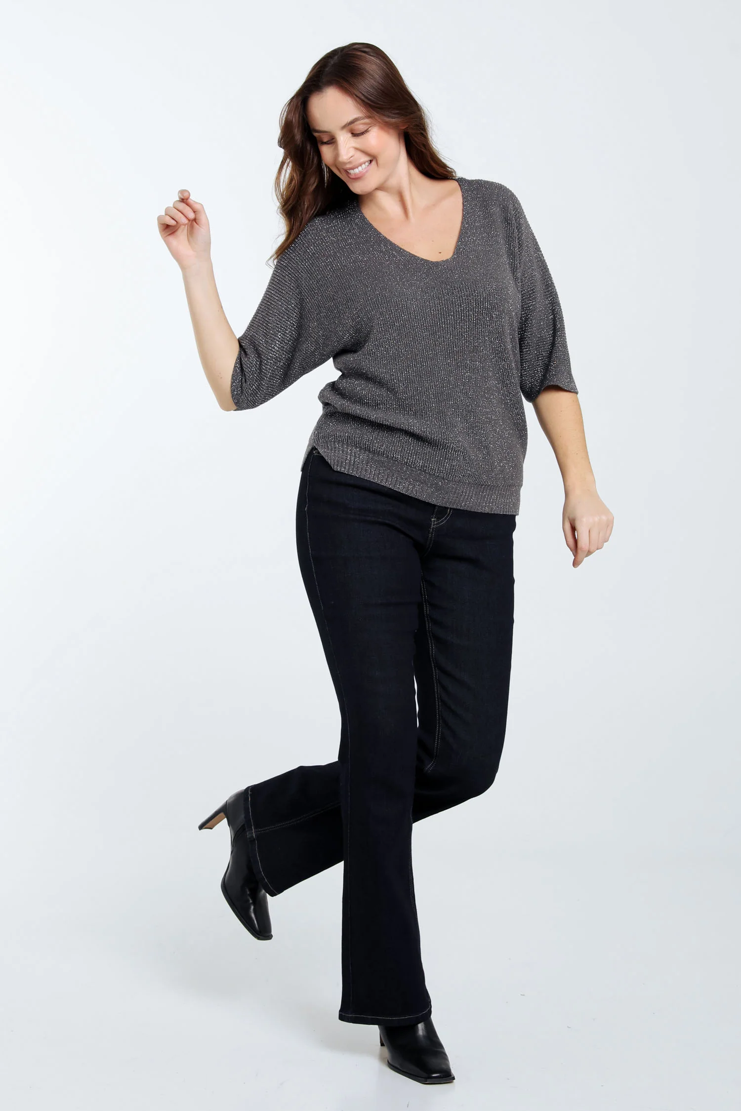 Effen trui met lurex - Image 8