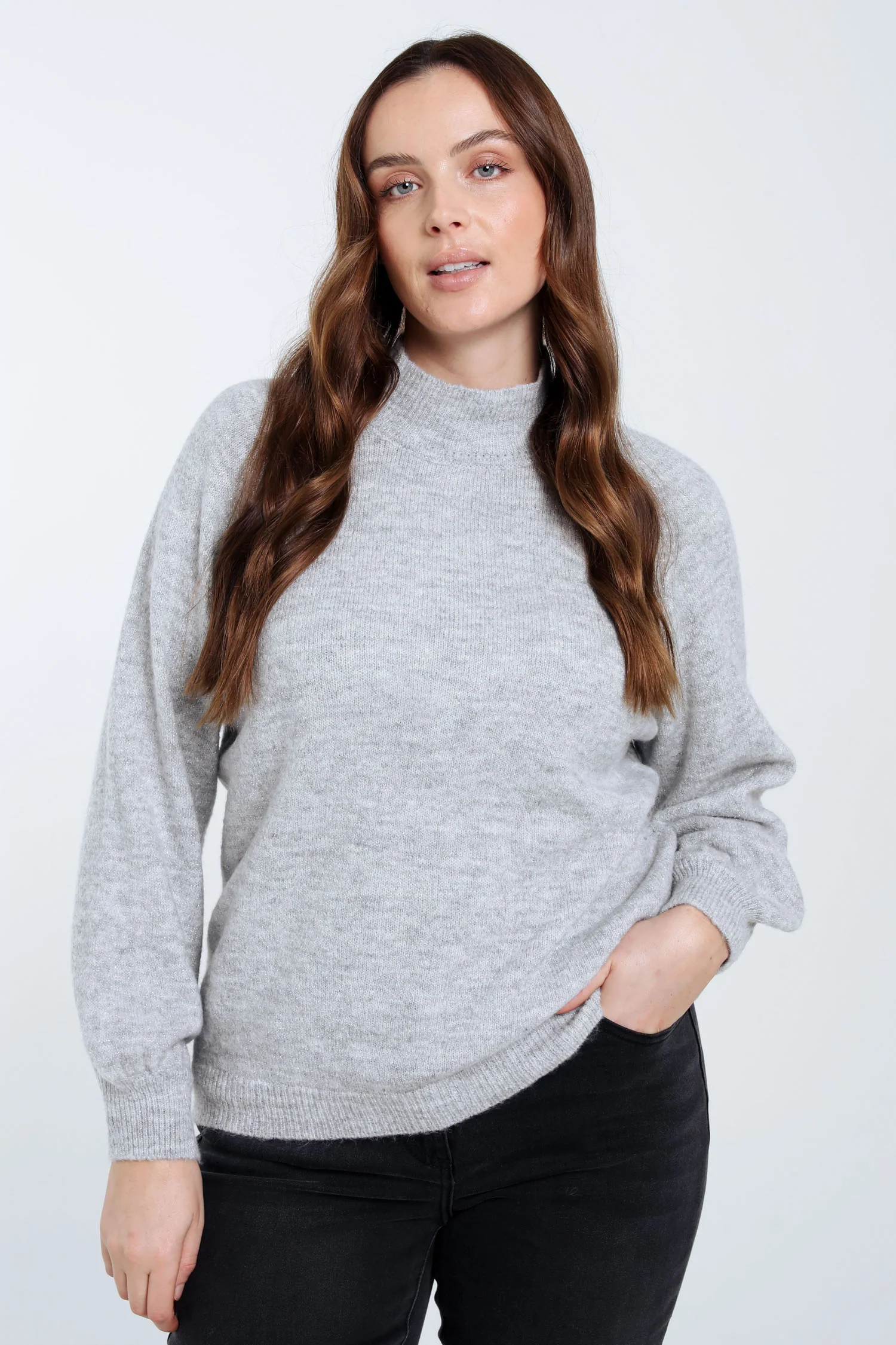 Effen trui met lurex
